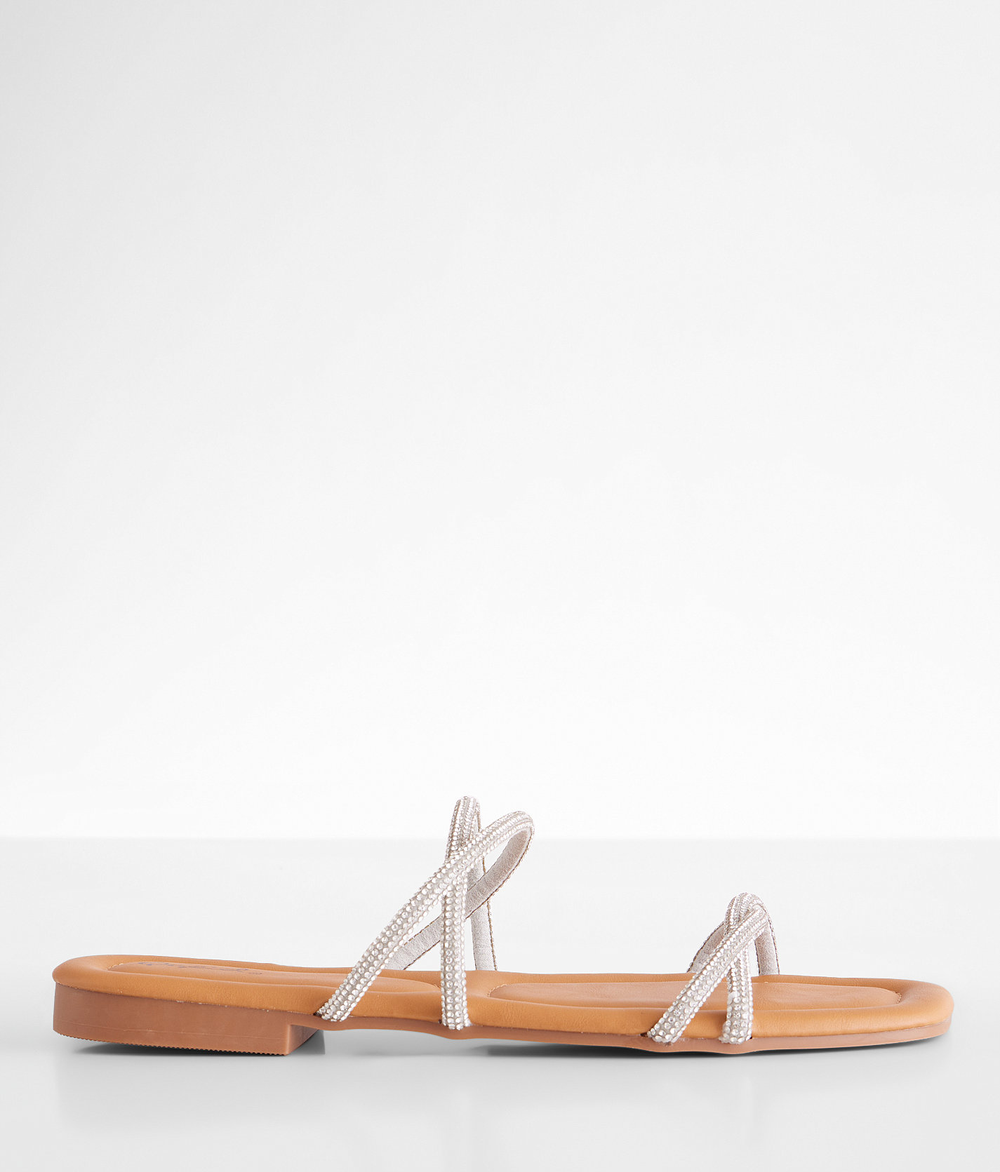 Qupid Mega Glitz Sandal - Women's Shoes in Silver Rhinestone