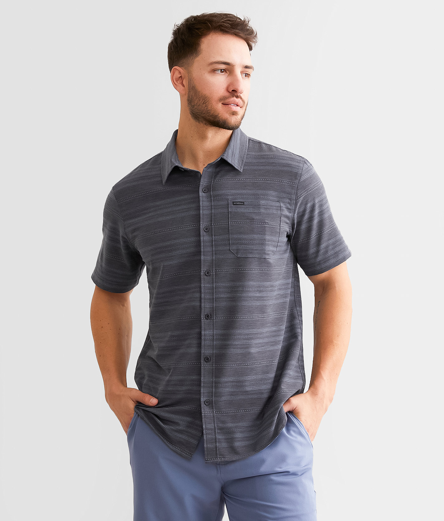 O'Neill Traveler Traverse Stretch Shirt - Men's Shirts in Black