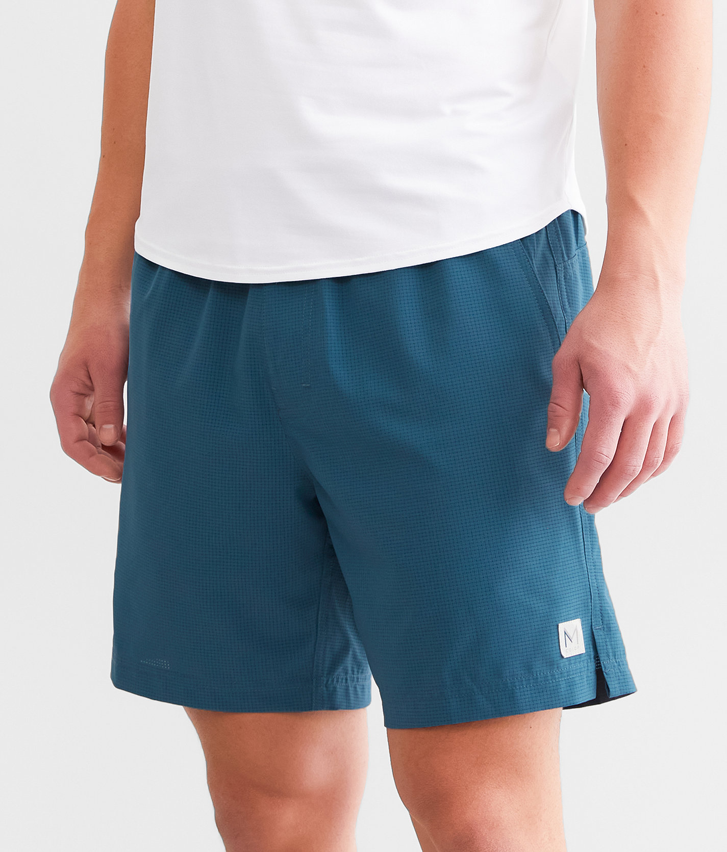 Maven Co-op Ripstop Workout Stretch Short - Men's Shorts in Denim