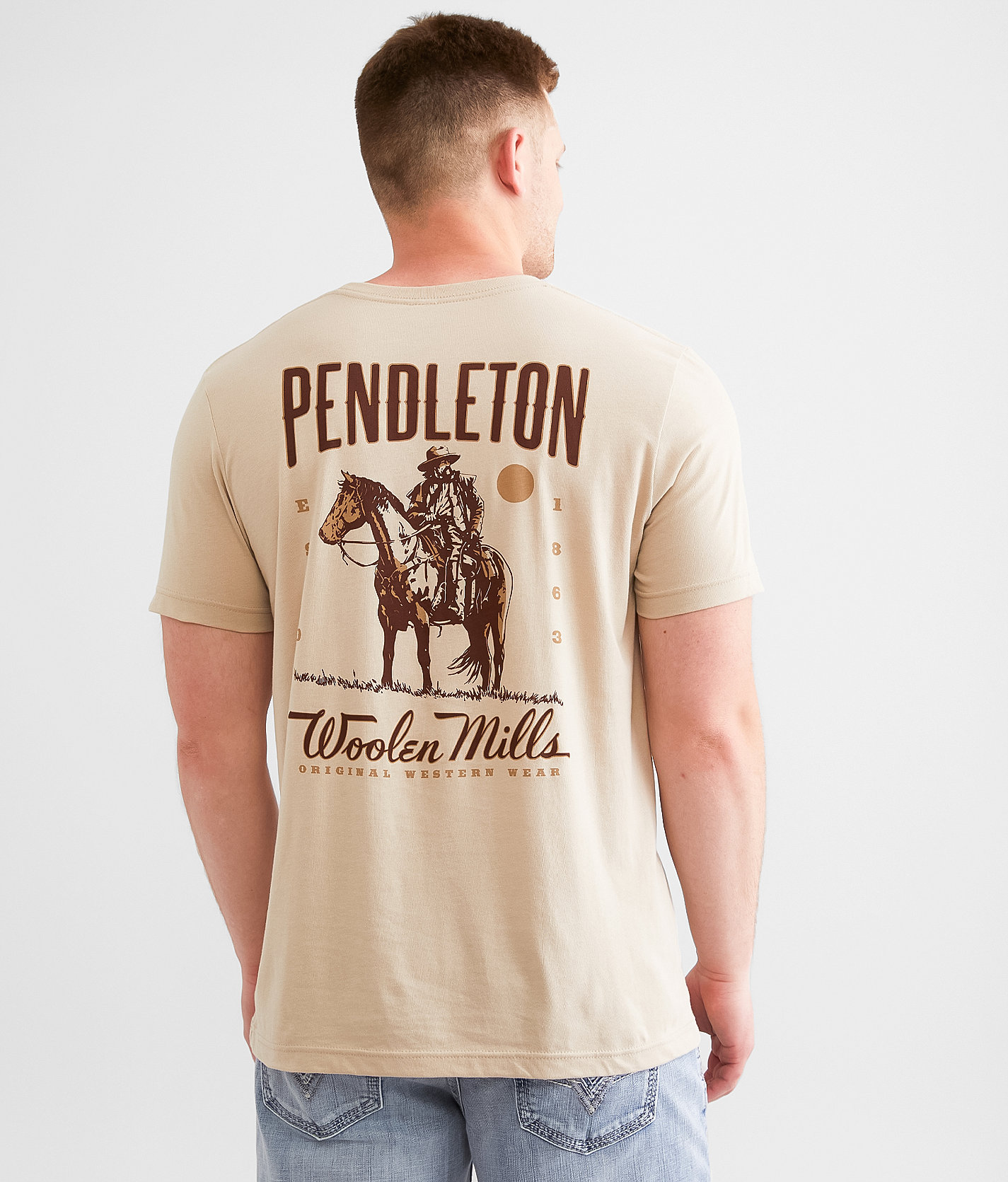 Pendleton Horseback Trail T-Shirt - Men's T-Shirts in Tan