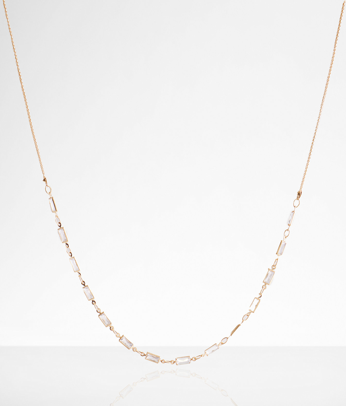 boutique by BKE Baguette Necklace - Women's Jewelry in Gold