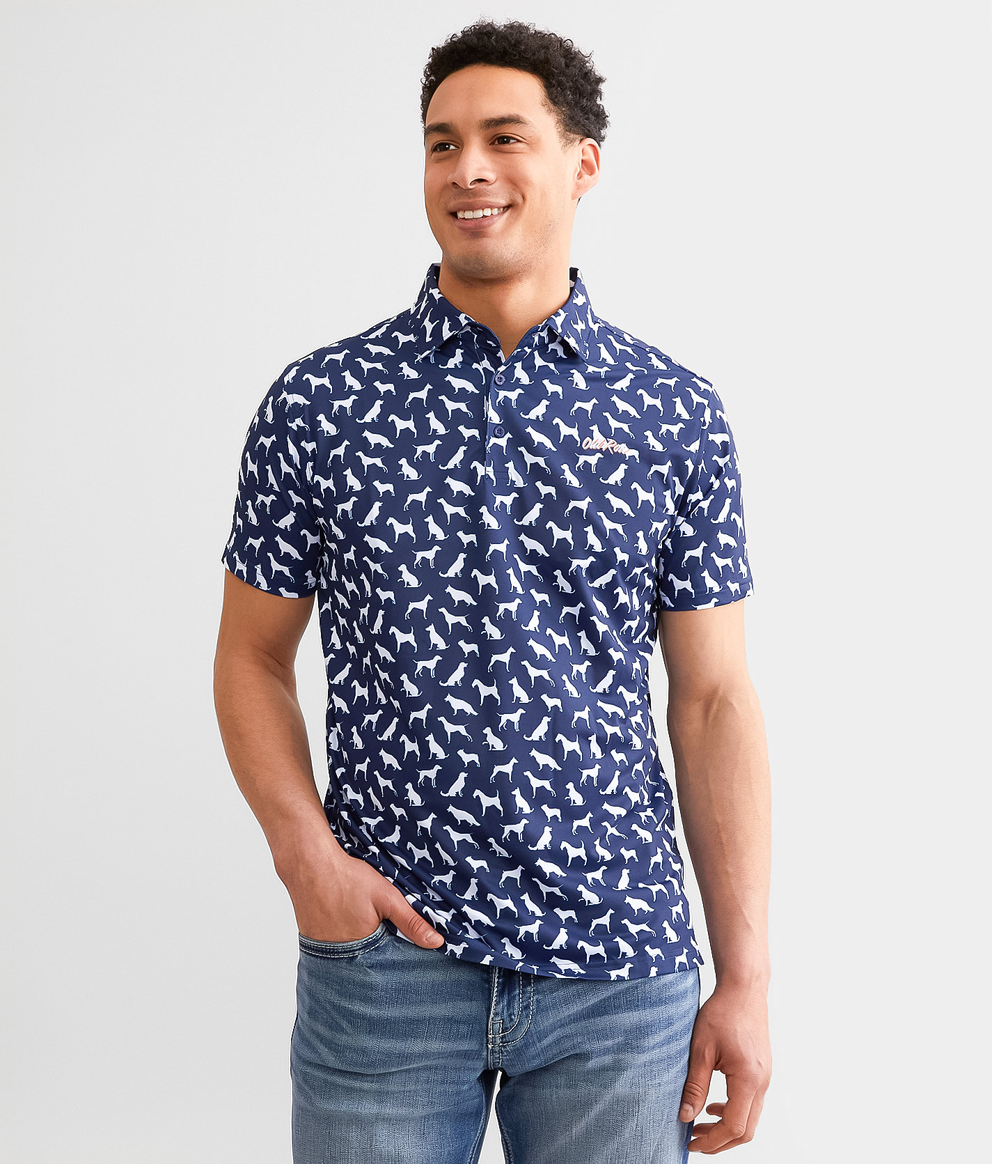 Old Row Doggo Polo - Men's Polos in Navy