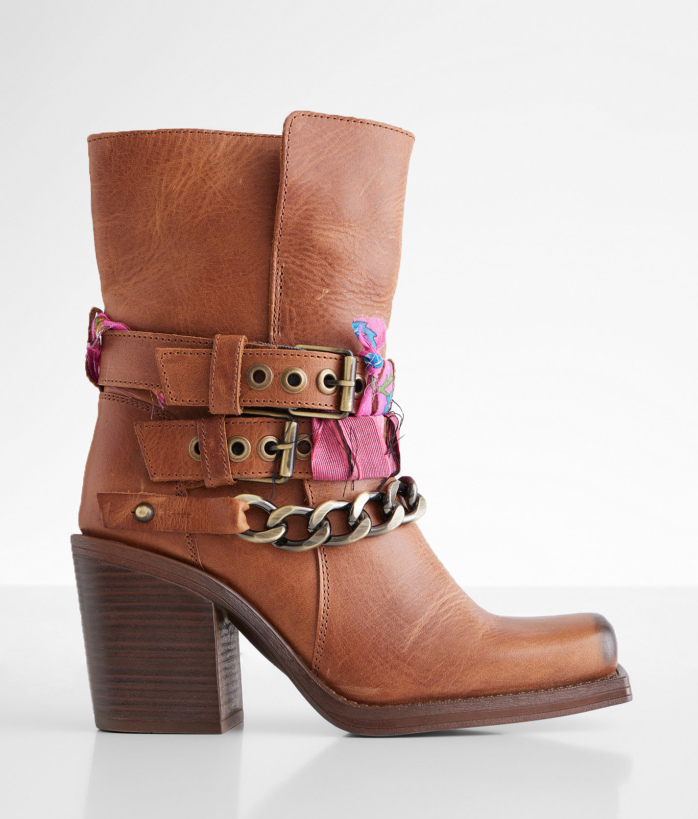 Steve Madden Cash Leather Ankle Boot - Women's Shoes in Cognac