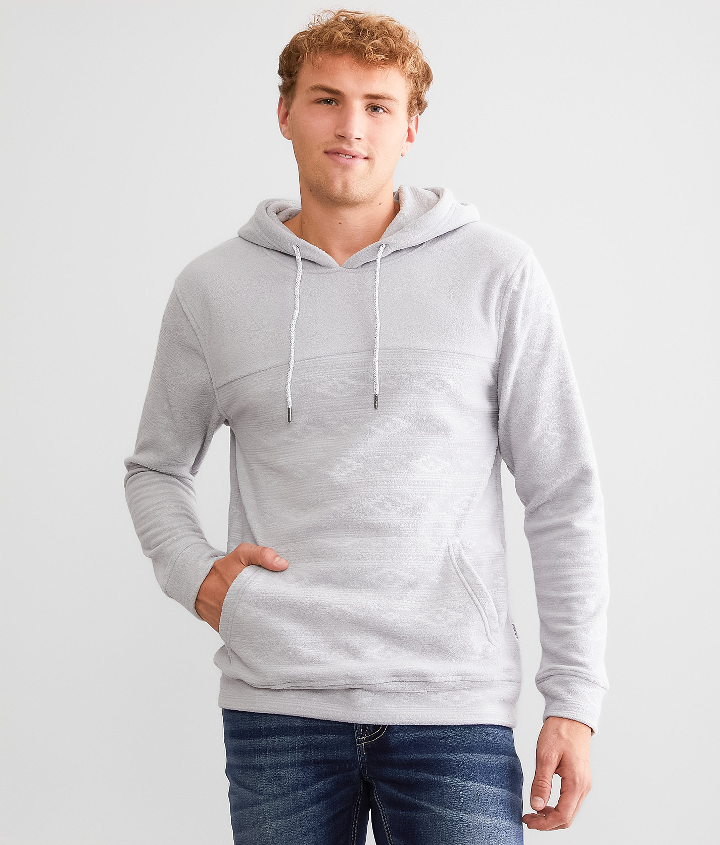 Departwest Polar Fleece Hooded Sweatshirt - Men's Sweatshirts in Alloy