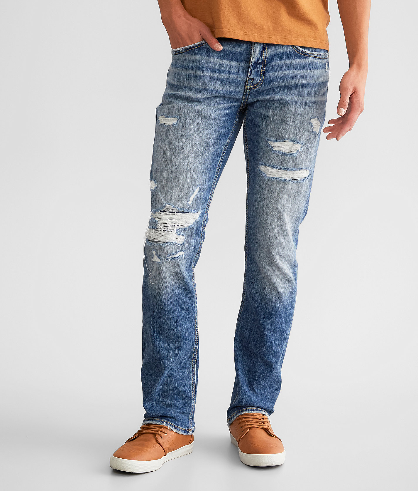 BKE Jake Straight Stretch Jean - Men's Jeans in Charman