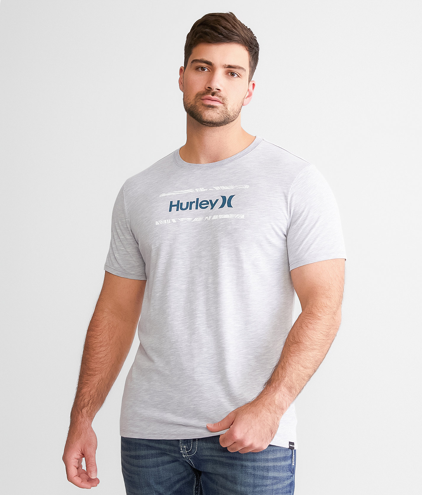 Hurley Mixture T-Shirt - Men's T-Shirts in Flint Stone White H2O Dri