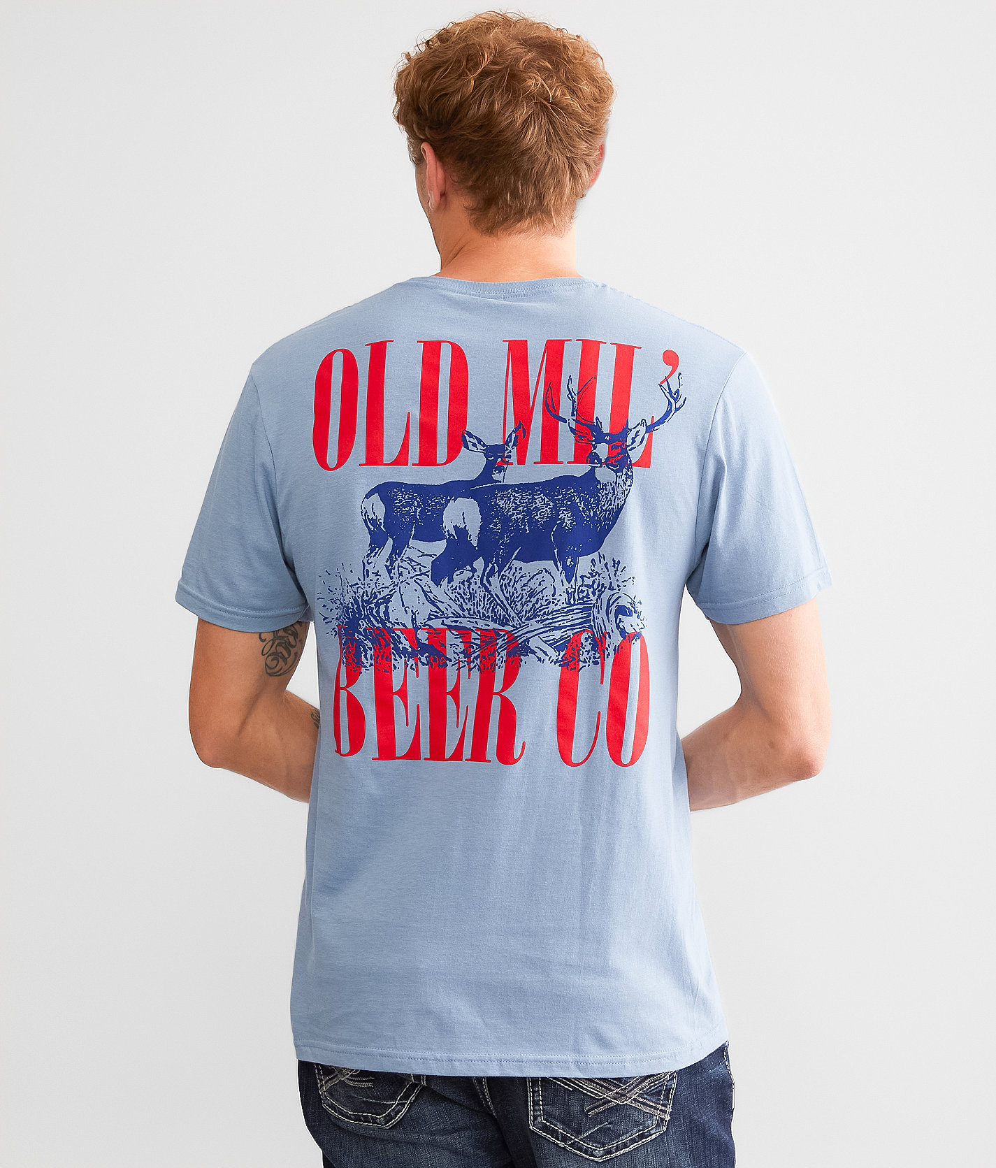 Brew City Old Milwaukee® Beer T-Shirt - Men's T-Shirts in Stone Blue