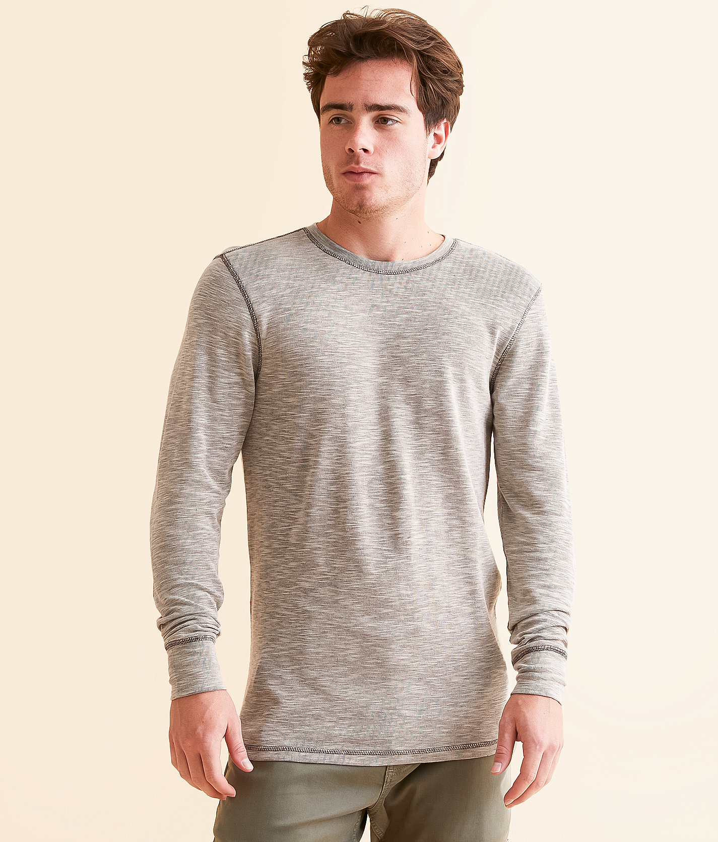 Reclaim Drop Needle Thermal - Men's T-Shirts in Chocolate Brown Oatmeal