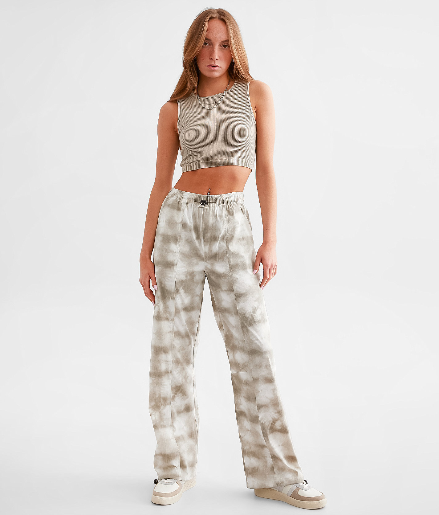 Gilded Intent Parachute Pant - Women's Sweatpants in Marble Camo