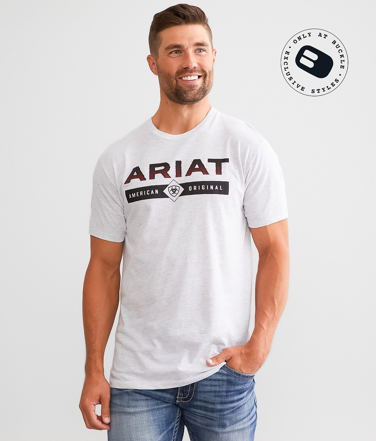 Ariat Branded Wood T-Shirt - Men's T-Shirts in Ash