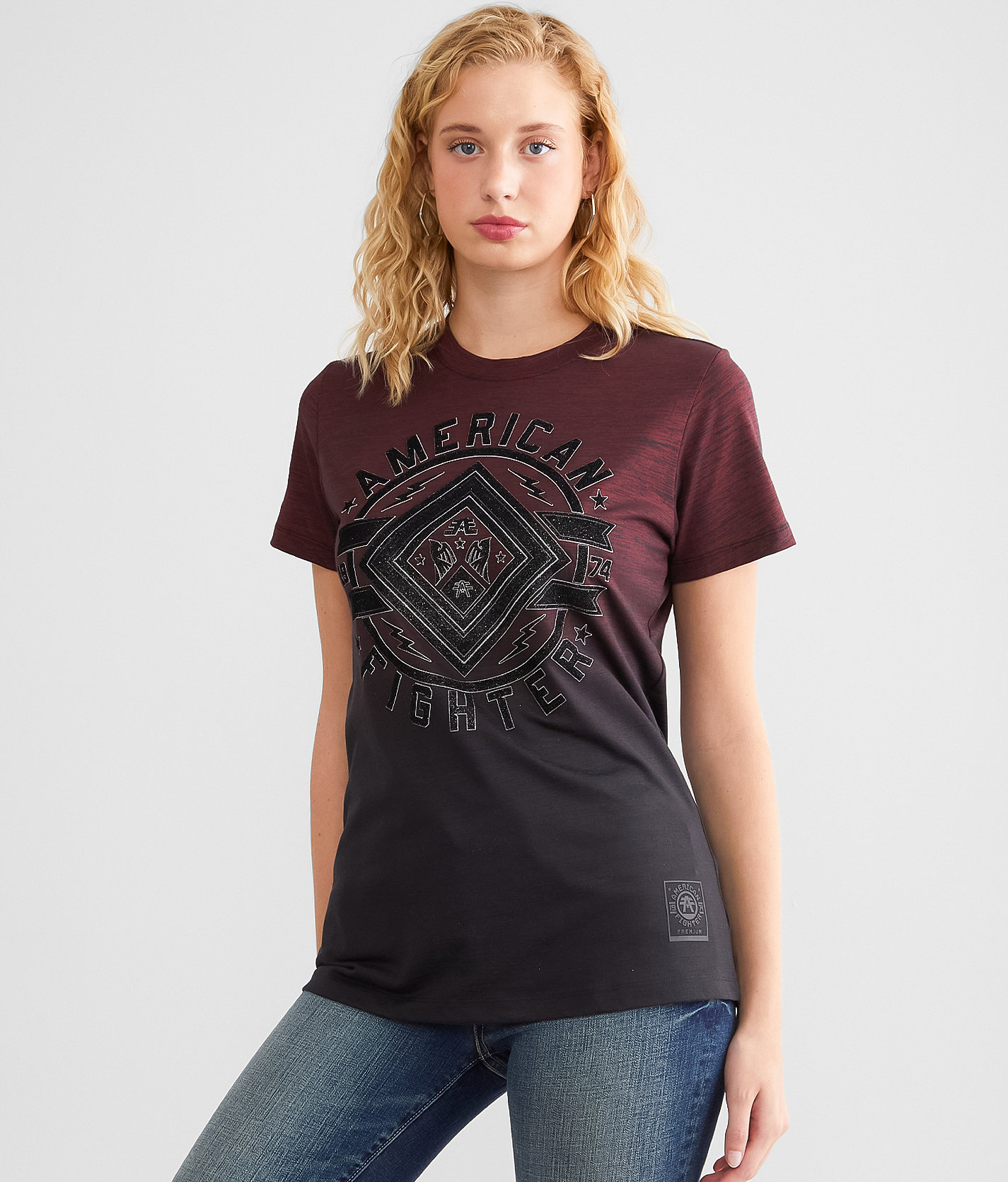 American Fighter Bridge City T-Shirt - Women's T-Shirts in Tawny Port Black