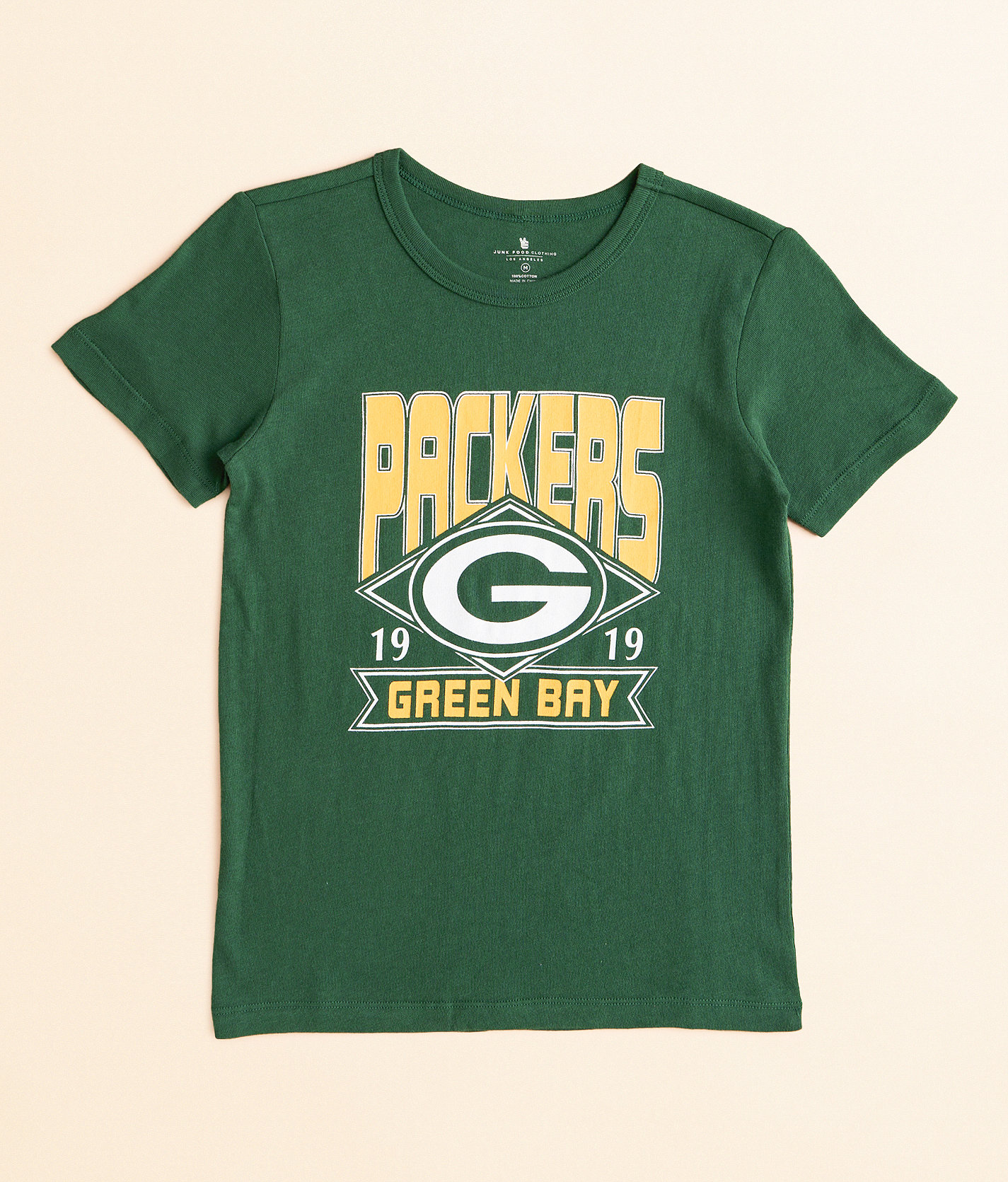 Boys - Junkfood Green Bay Packers Overtime T-Shirt - Boy's T-Shirts in Hunter