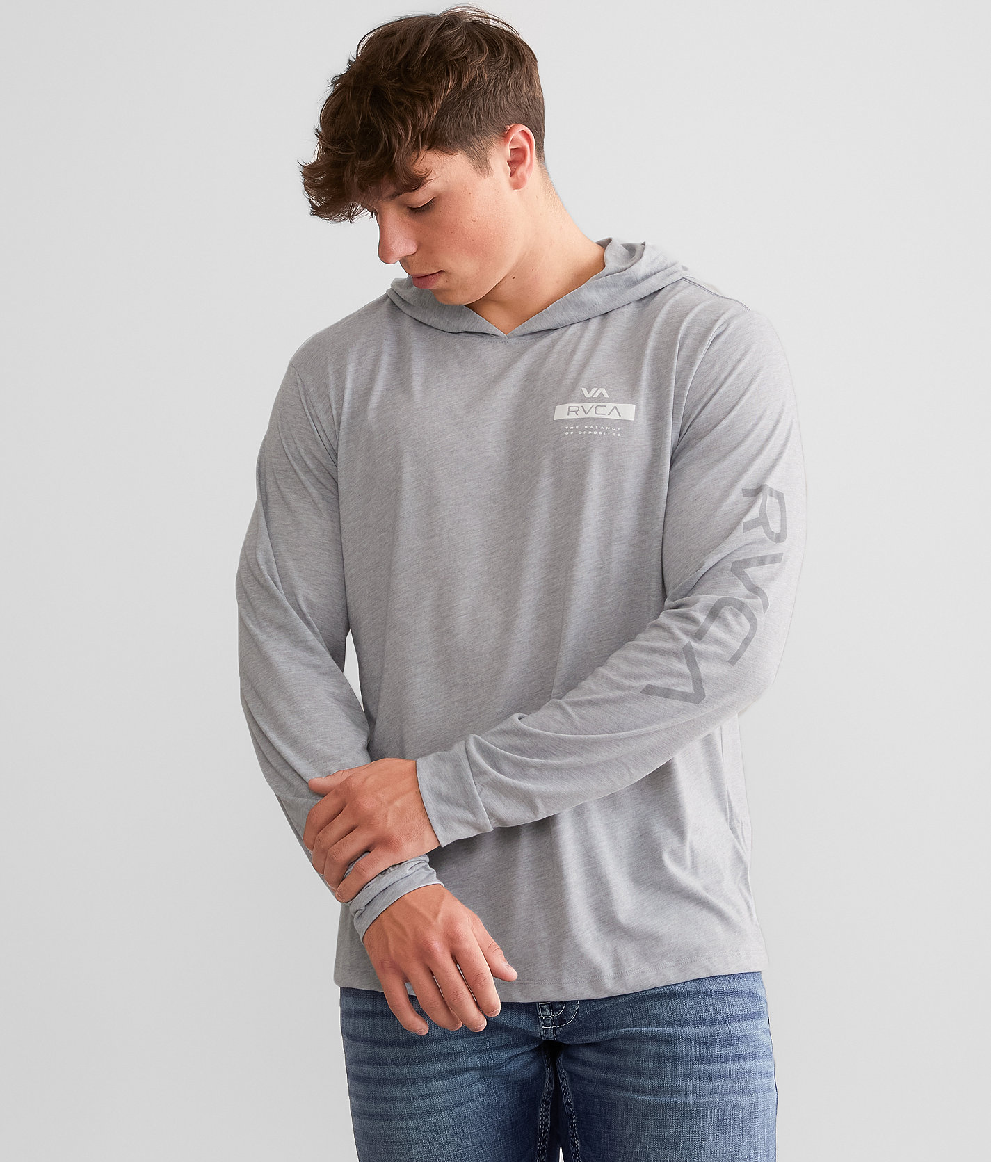 RVCA Forward Sport Hoodie - Men's Sweatshirts in Charcoal