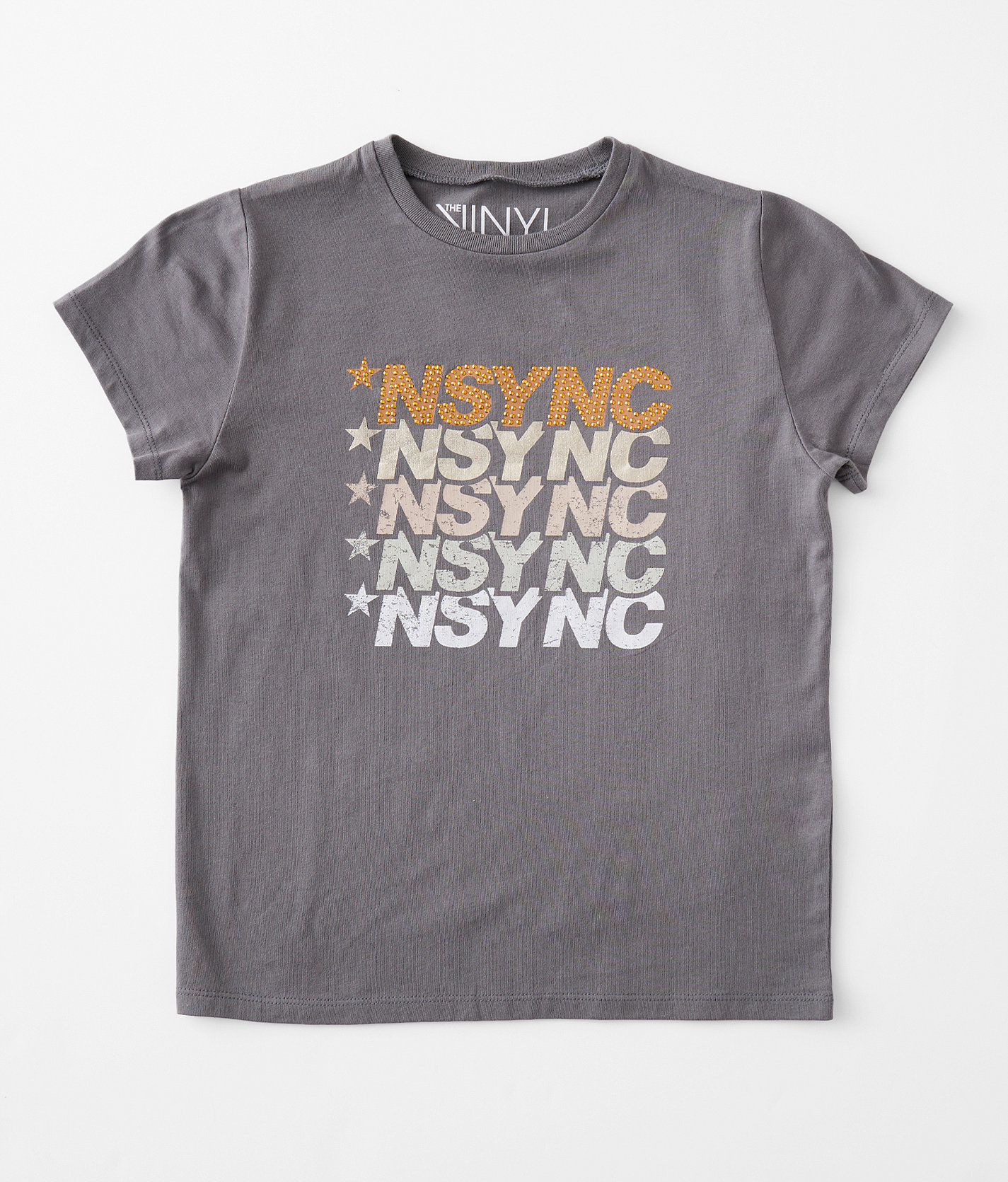Girls - The Vinyl Icons NSYNC Band T-Shirt - Girl's T-Shirts in Charcoal Grey