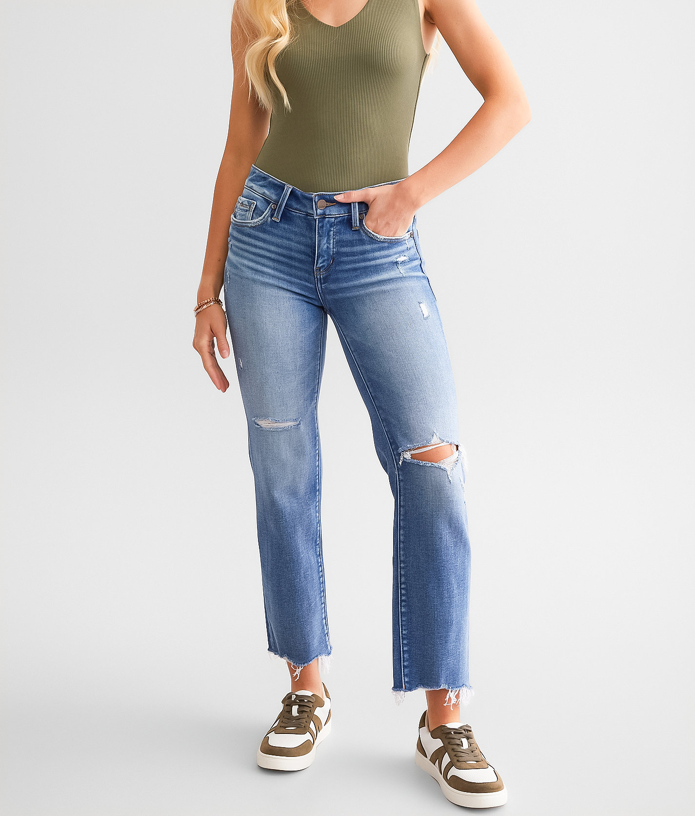 Buckle Black Fit No. 53 Cropped Straight Stretch Jean - Women's Jeans in Captiva