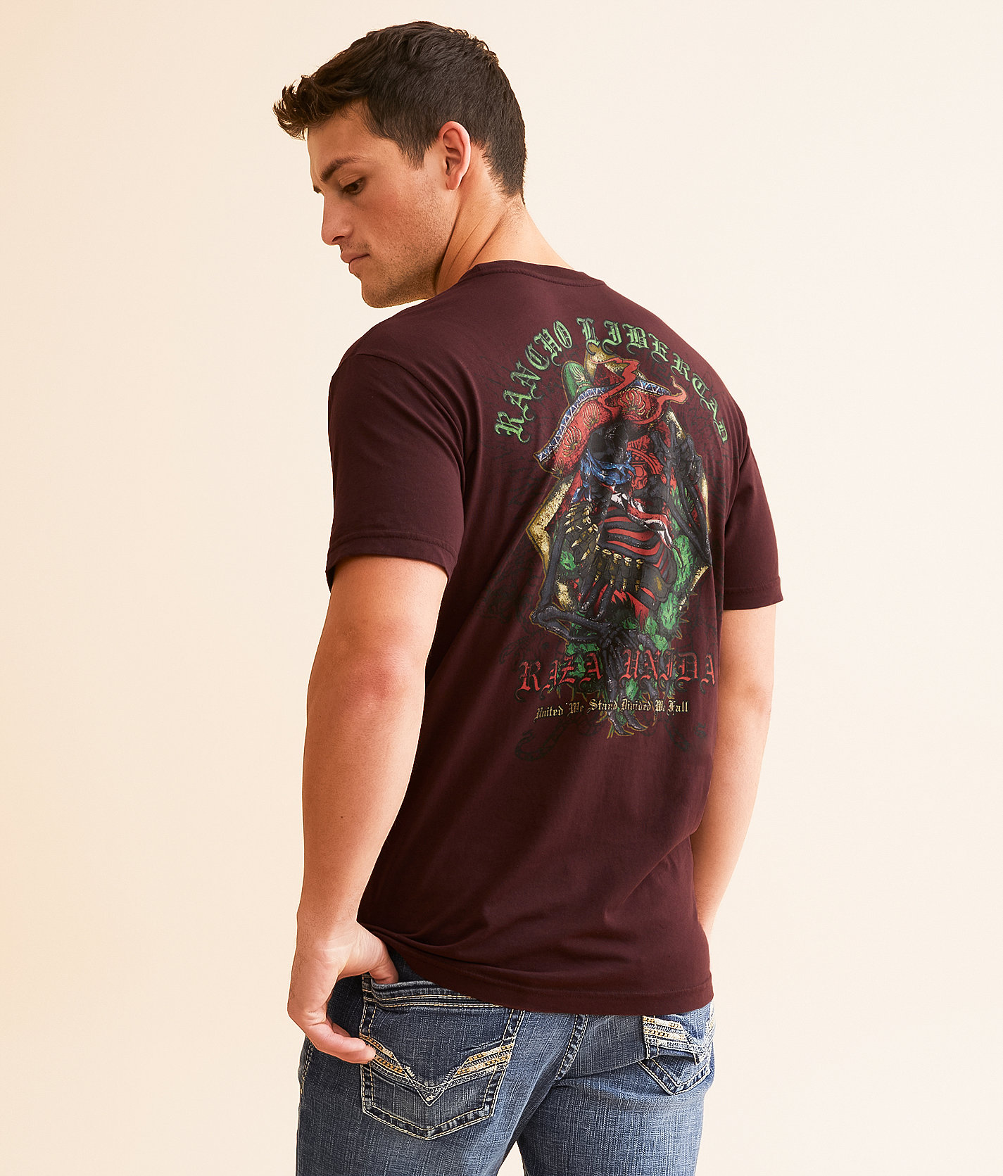 Freedom Ranch Think Again T-Shirt - Men's T-Shirts in Burgundy
