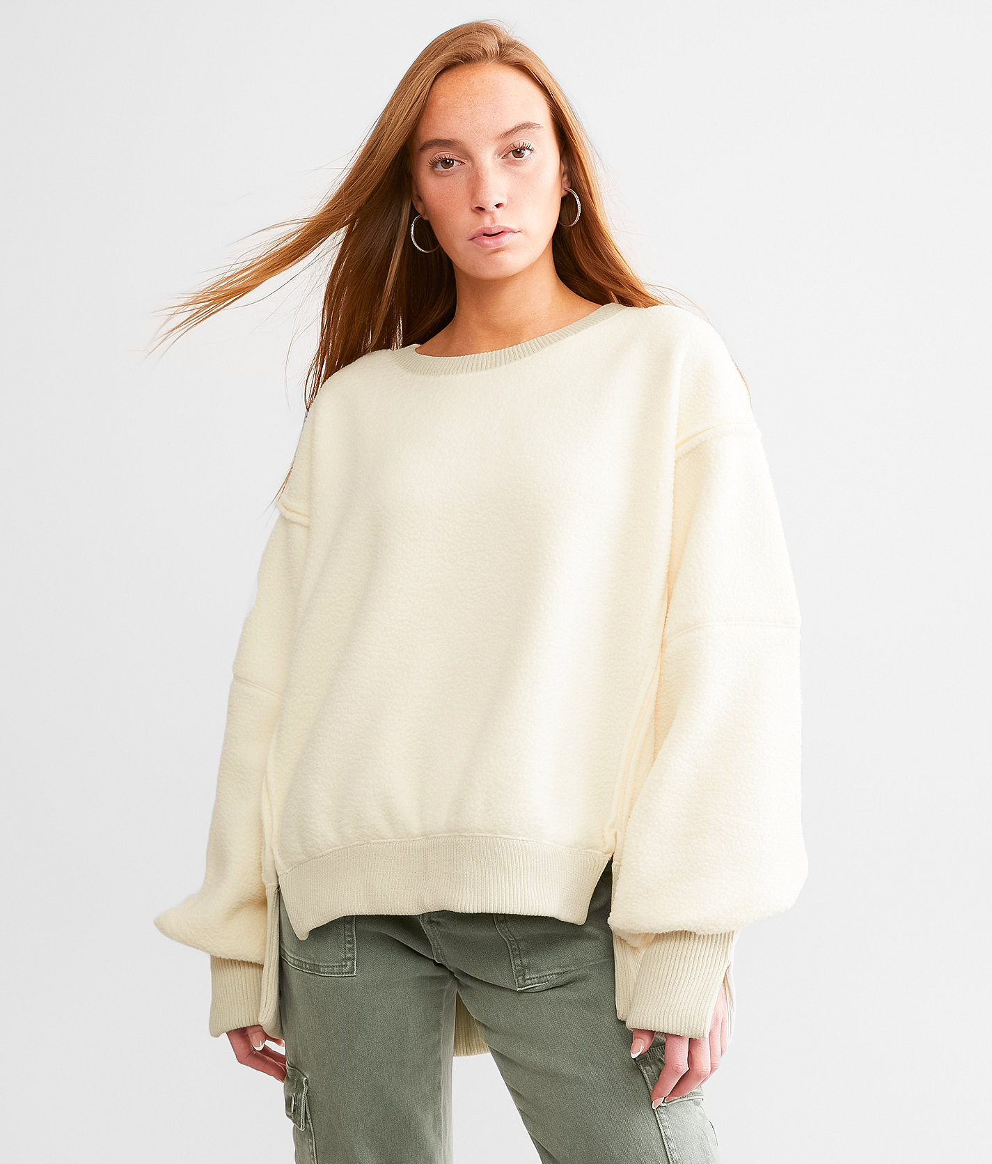 Free People Cozy Camden Pullover - Women's Sweatshirts in Vanilla Ice Cream