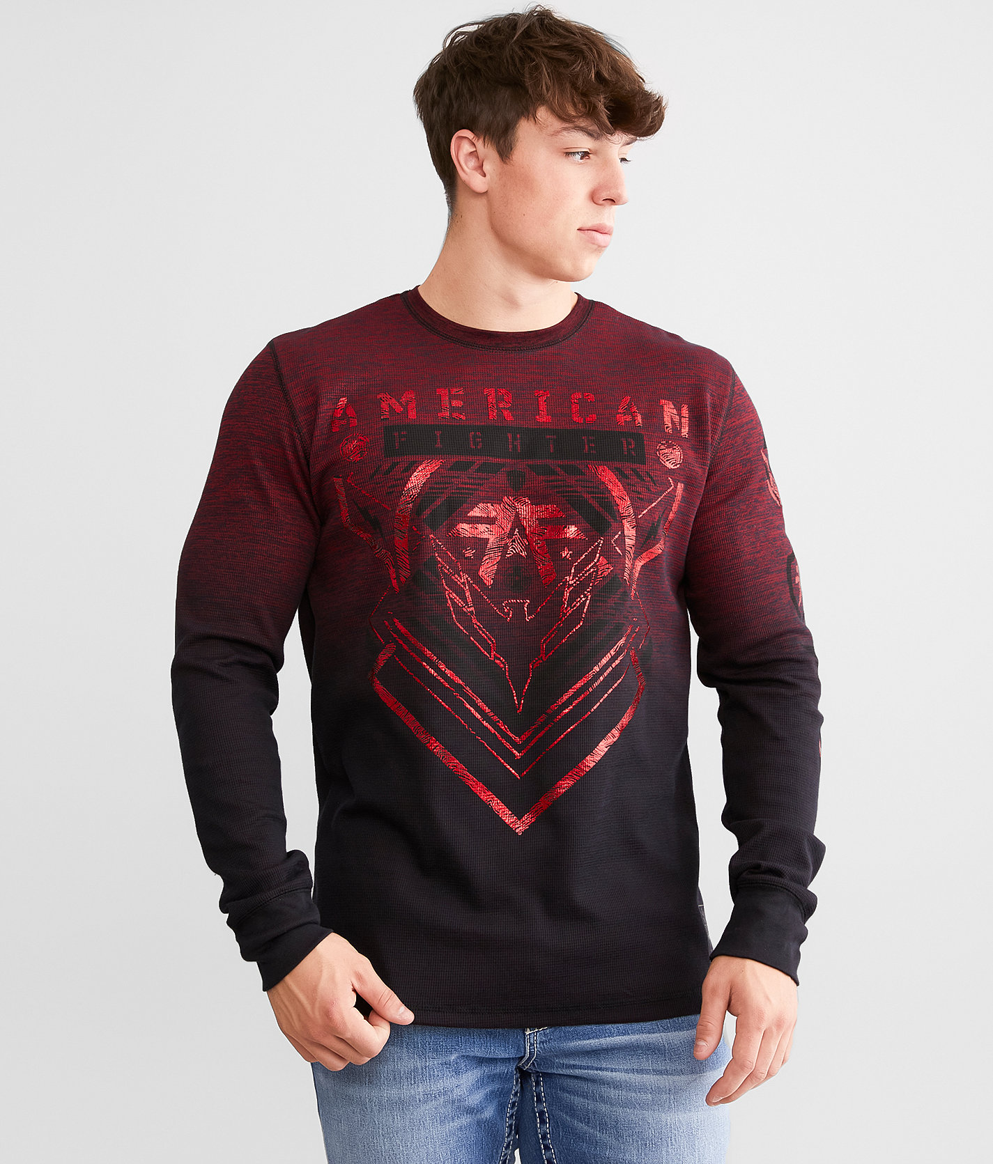 American Fighter Wardell Thermal - Men's T-Shirts in Jester Red Black