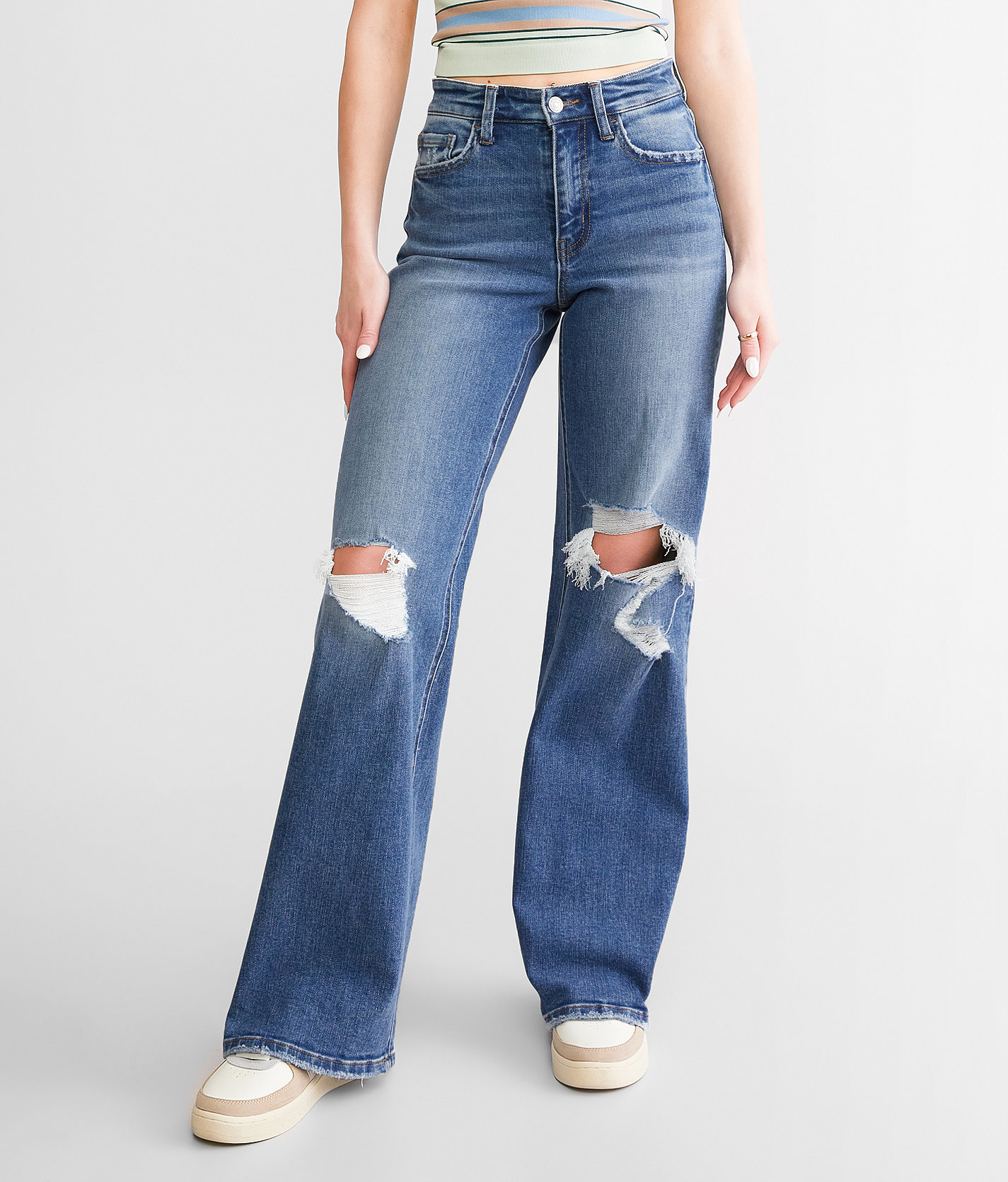 Flying Monkey Baggy Wide Leg Jean - Women's Jeans in Light Year