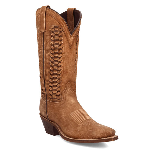 Laredo Womens Ashlee Tan Leather 12in Cowboy Boots