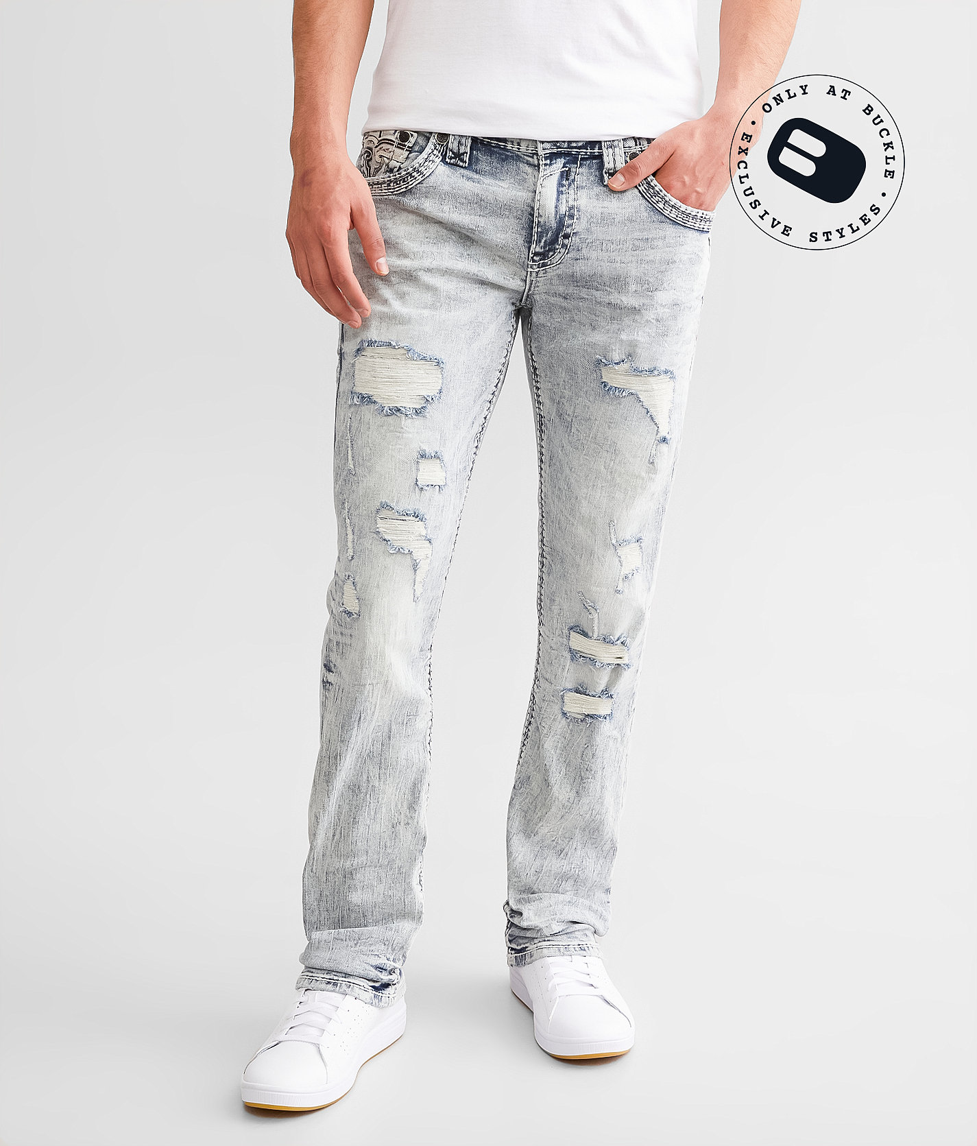 Rock Revival Jacksyn Slim Straight Stretch Jean - Men's Jeans in Jacksyn SJ202