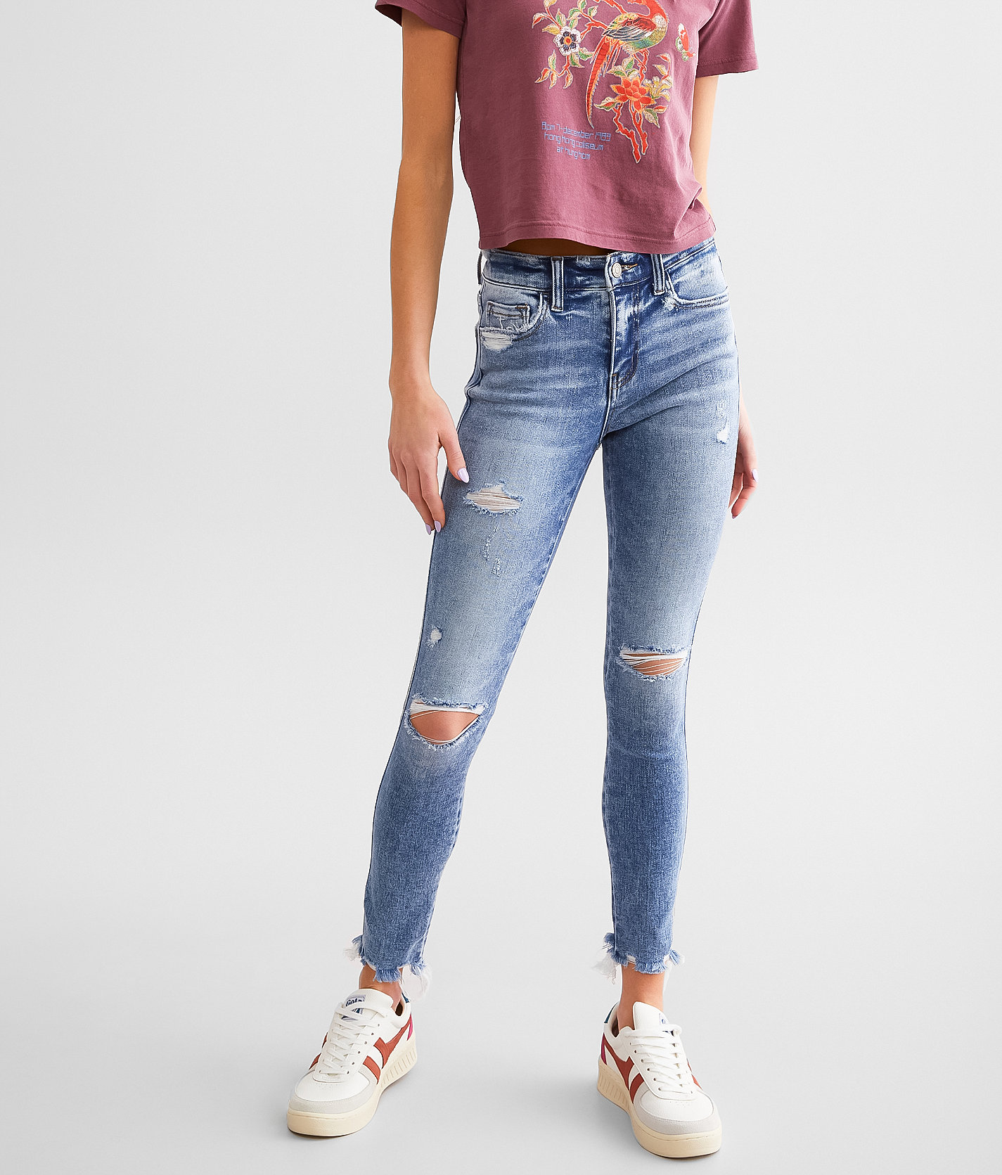 Flying Monkey Mid-Rise Ankle Skinny Stretch Jean - Women's Jeans in Metal Moon