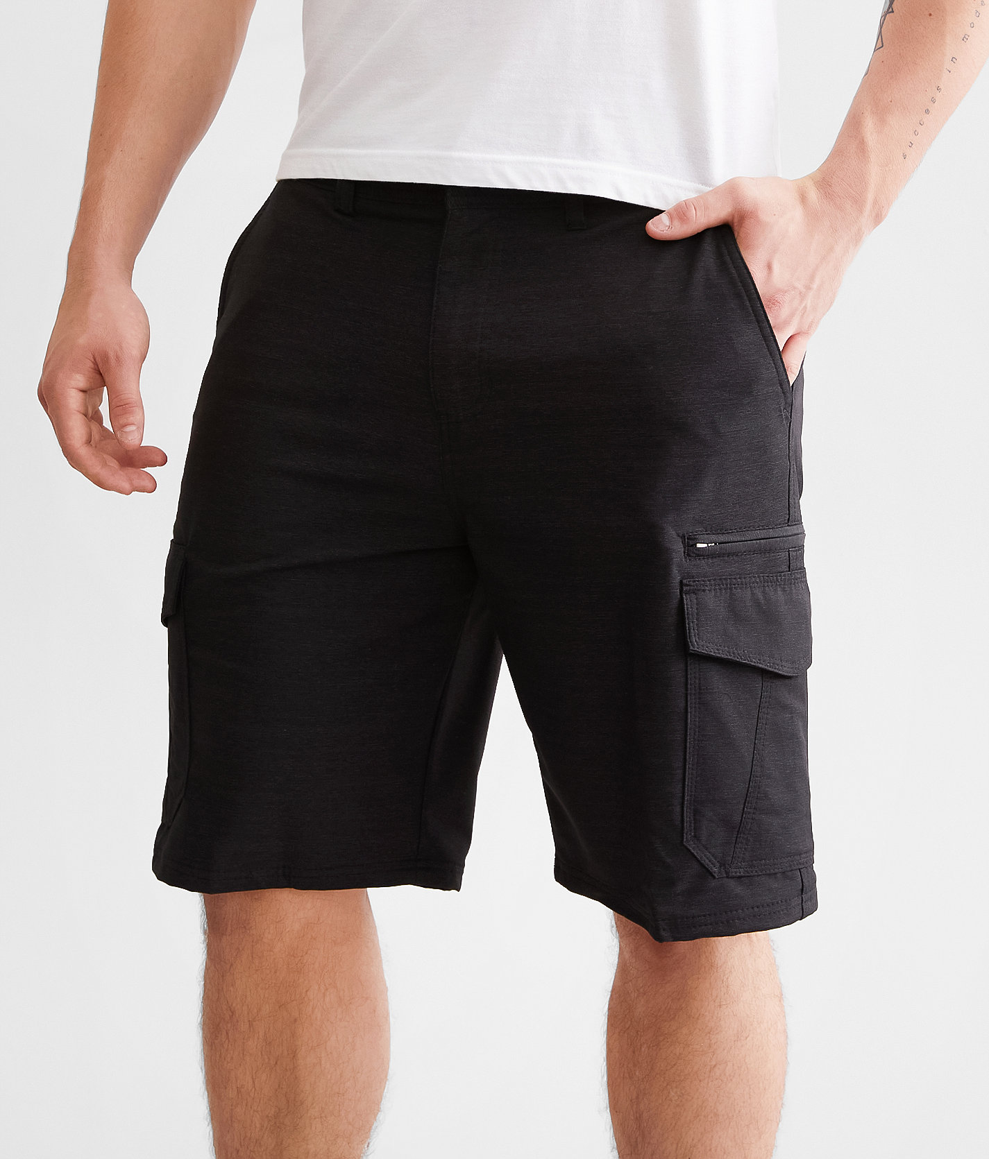 BKE Hybrid Cargo Stretch Walkshort - Men's Shorts in Black