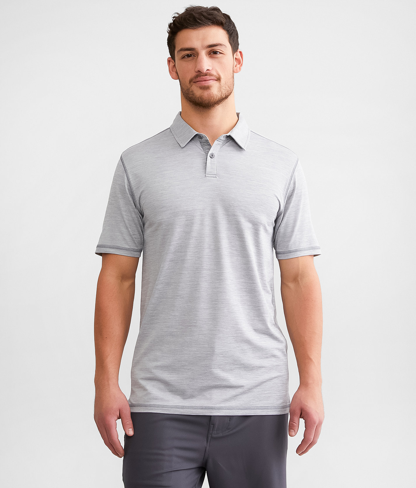 BKE Laskey Performance Polo - Men's Polos in Grey