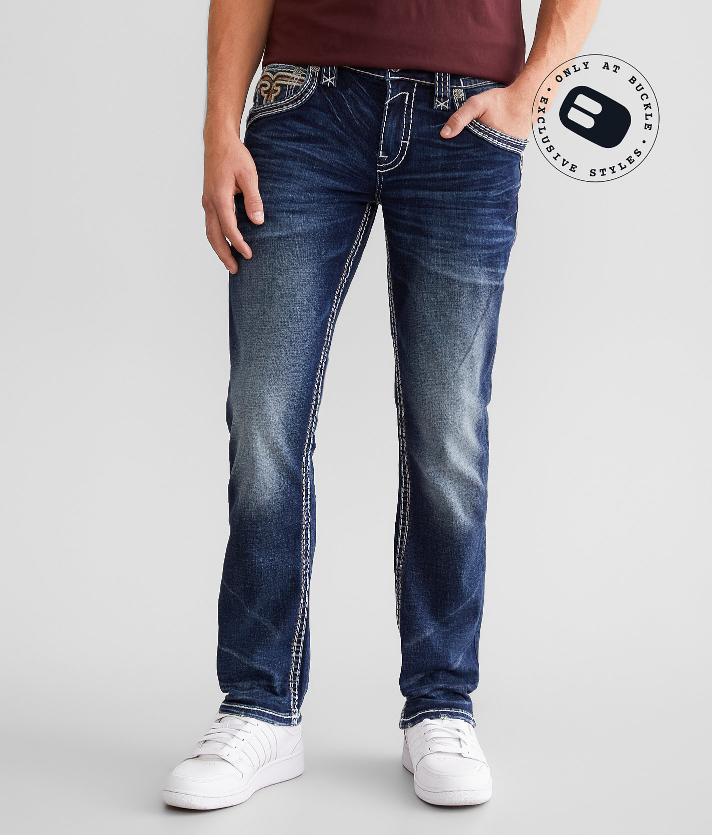 Rock Revival Rolf Slim Straight Stretch Jean - Men's Jeans in Rolf SJ204