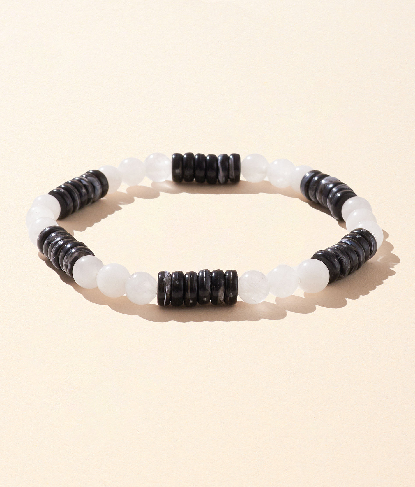 BKE Black & White Bracelet - Men's Jewelry in Black White
