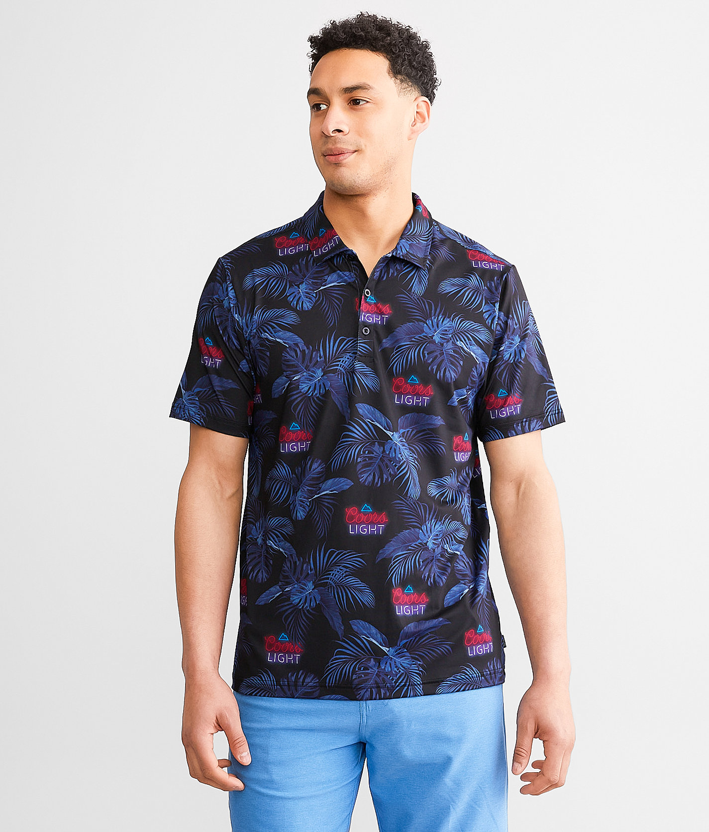 Valor Coors Light® Fronds Polo - Men's Polos in Black