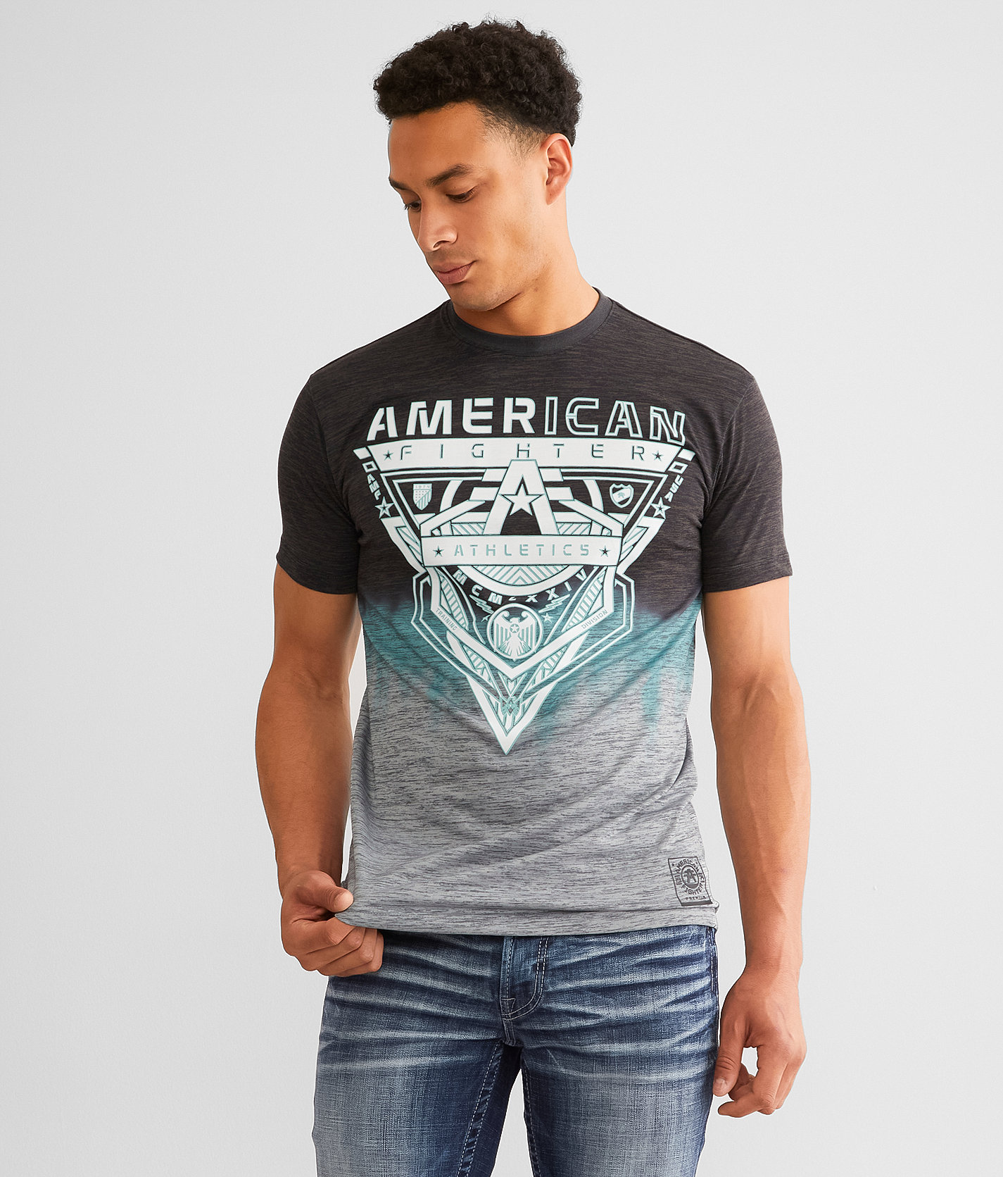 American Fighter Crestline T-Shirt - Men's T-Shirts in H Grey Multi