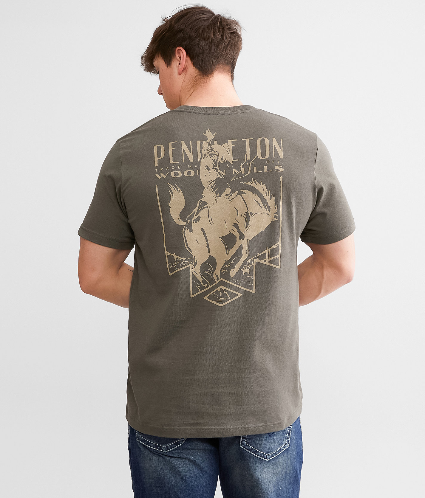 Pendleton Bucking Bronco T-Shirt - Men's T-Shirts in Army