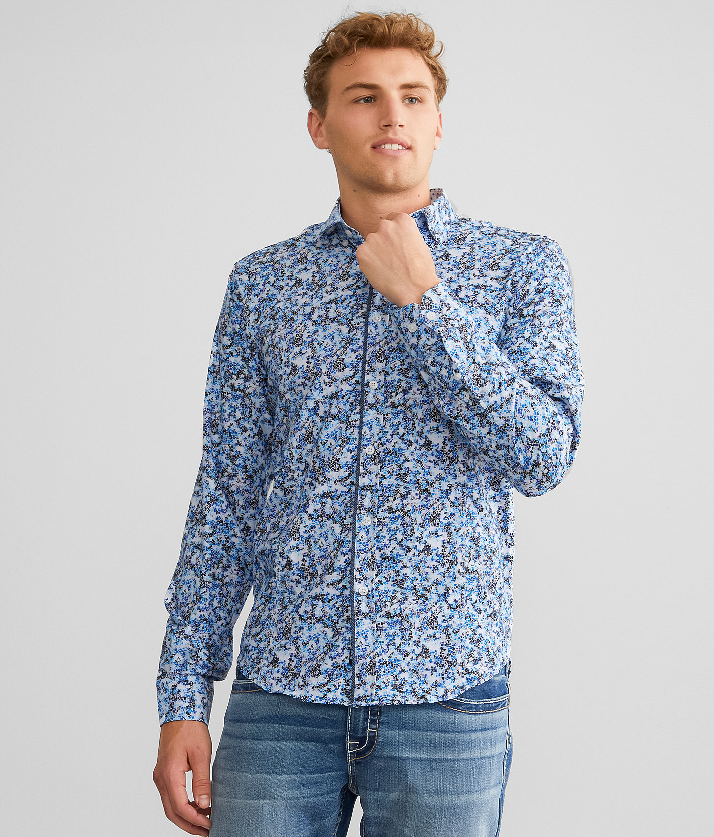 Eight X Printed Shirt - Men's Shirts in Blue