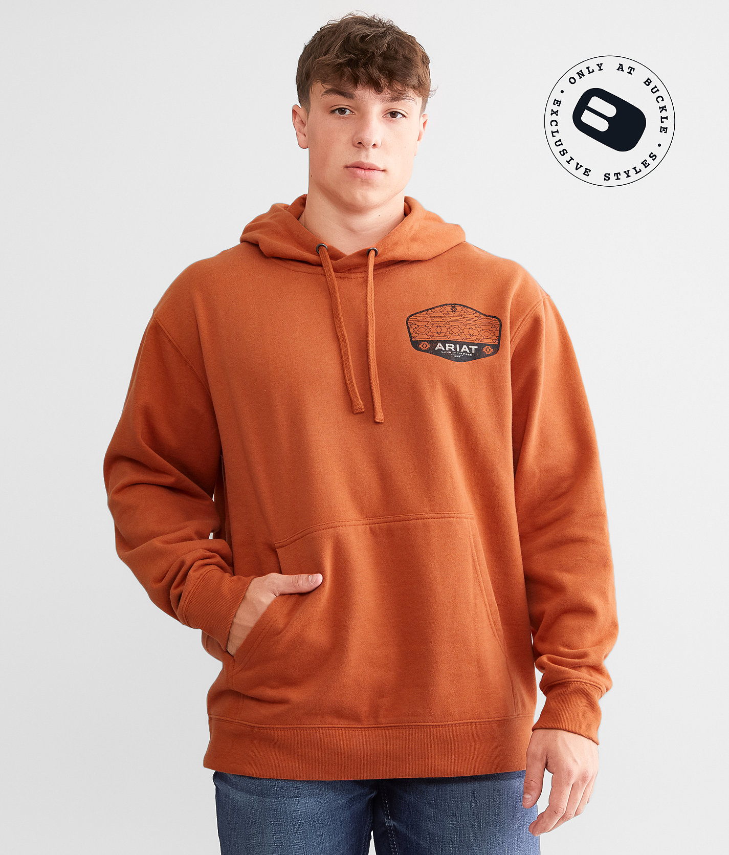 Ariat San Pedro Shield Hooded Sweatshirt - Men's Sweatshirts in Copper Oxide