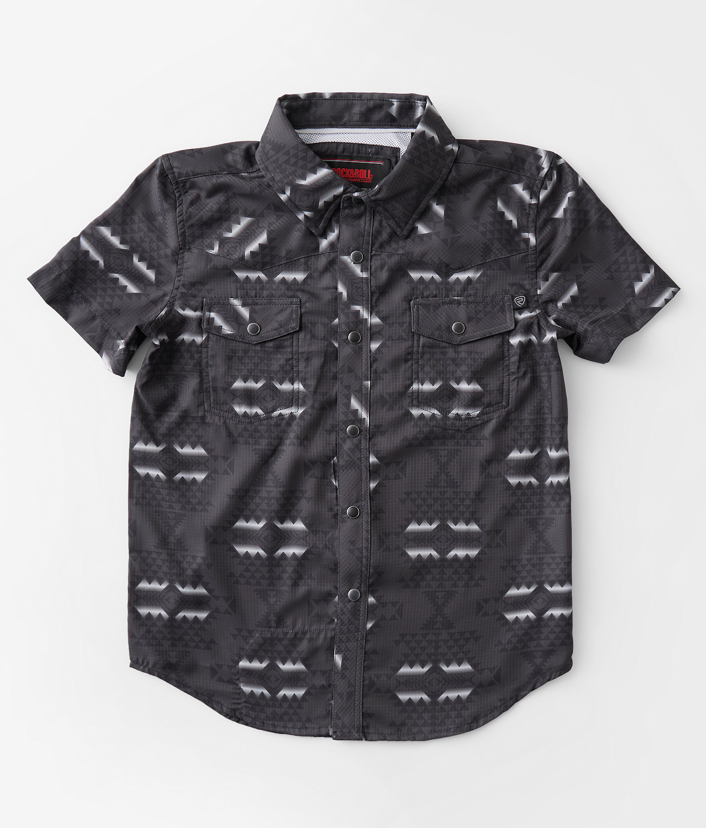 Boys - Rock & Roll Denim Tek Aztec Shirt - Boy's Shirts in Charcoal