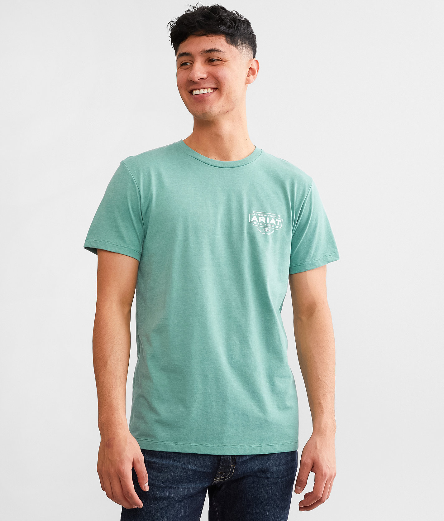 Ariat Southwestern Simple T-Shirt - Men's T-Shirts in Ocean Blue Heather