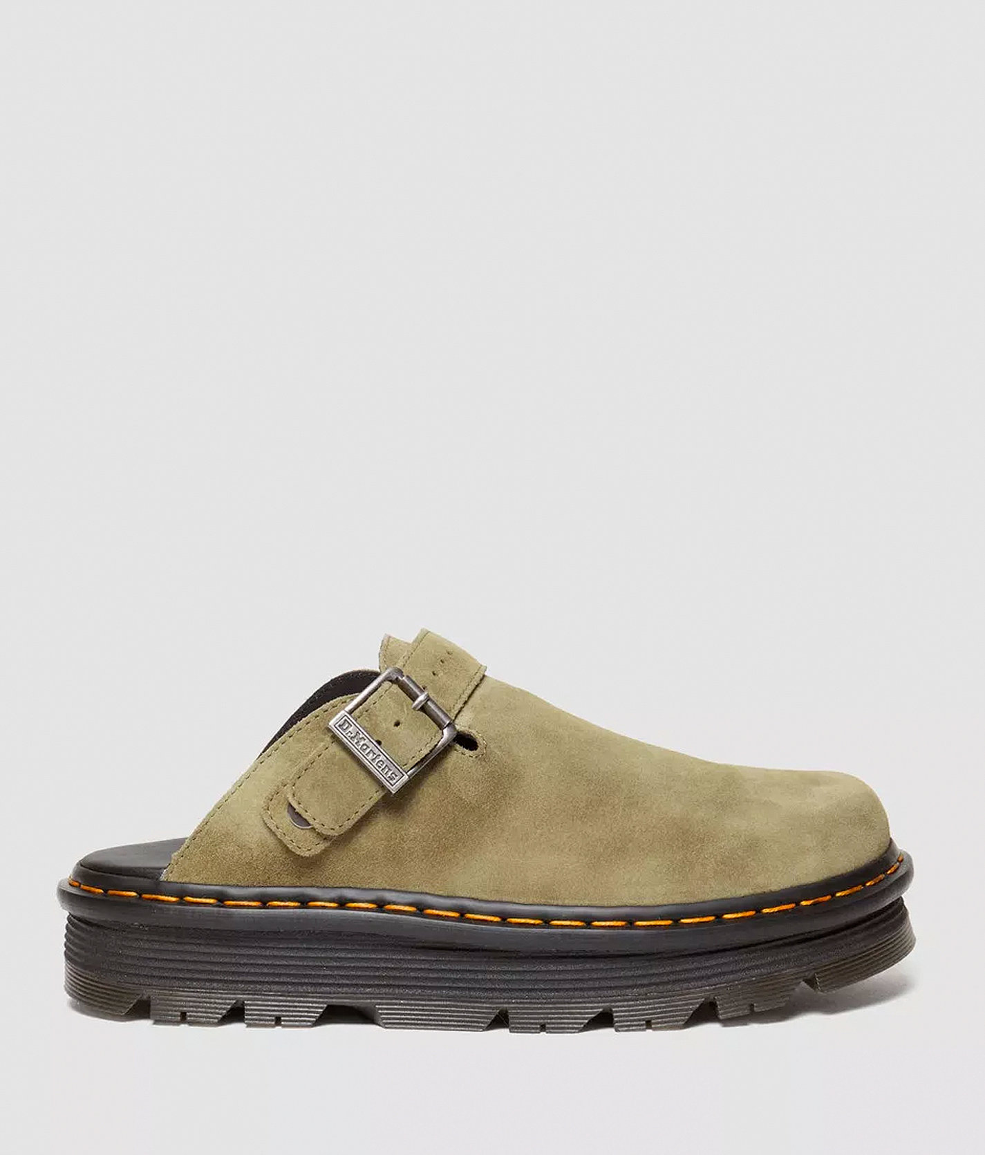 Dr. Martens ZebZag Suede Mule - Women's Shoes in Muted Olive Suede