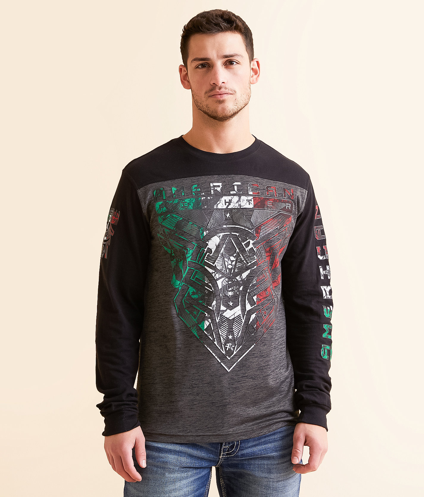 American Fighter Palmas T-Shirt - Men's T-Shirts in Black Mass Black