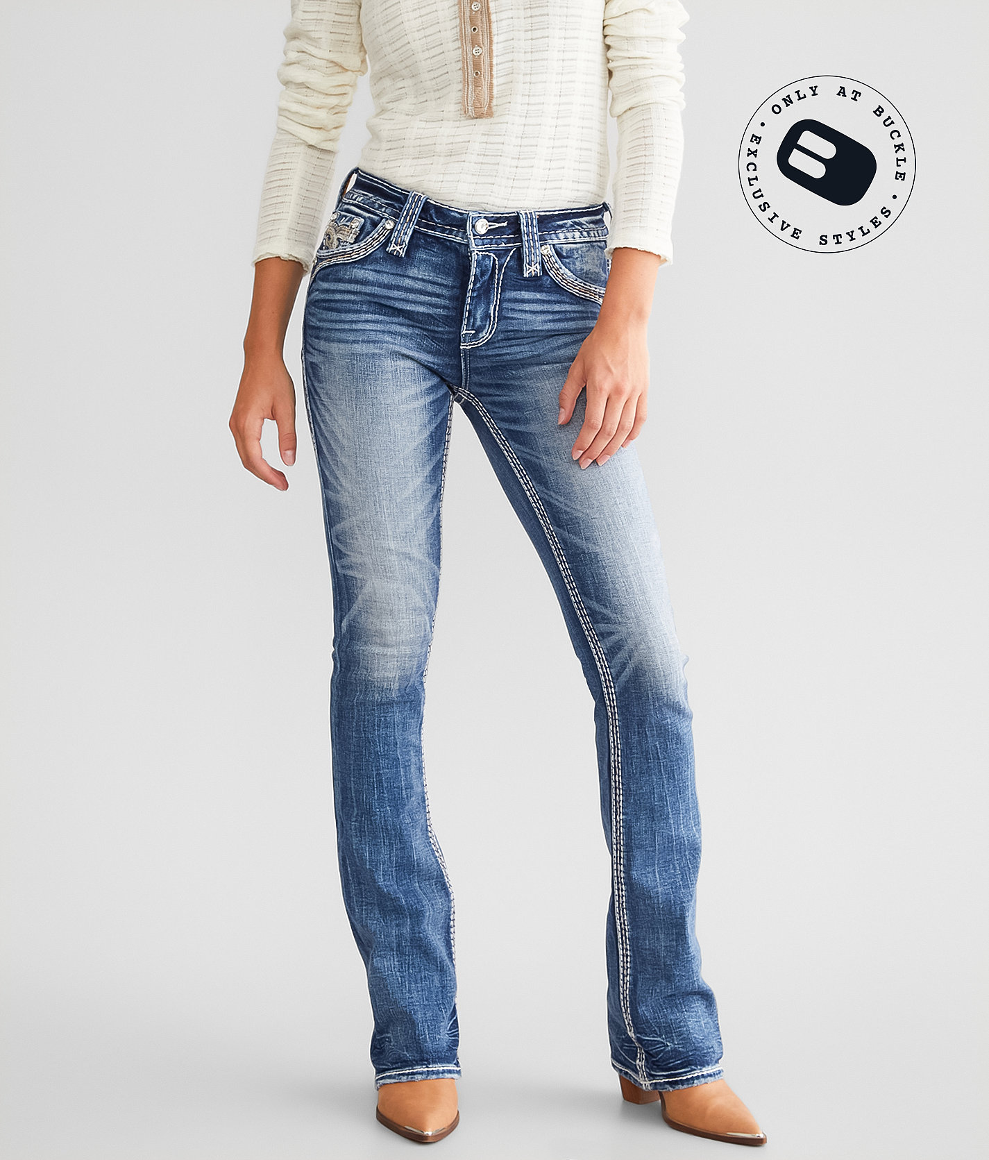 Rock Revival Kelcie Mid-Rise Boot Stretch Jean - Women's Jeans in Kelcie MB209