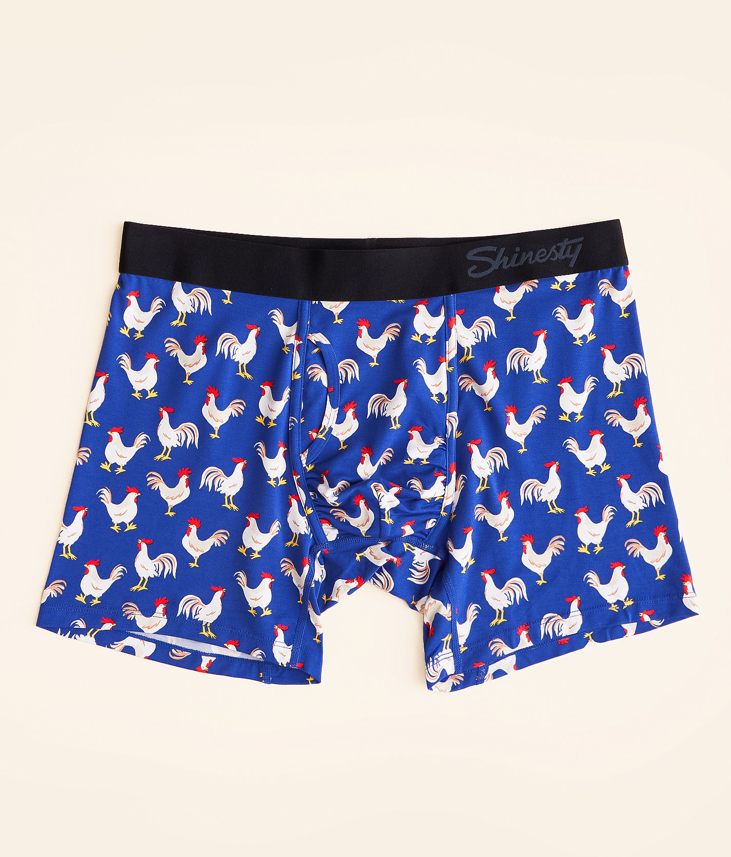 Shinesty® The Chicken Came First Stretch Boxer Briefs - Men's Boxer Briefs in Blue