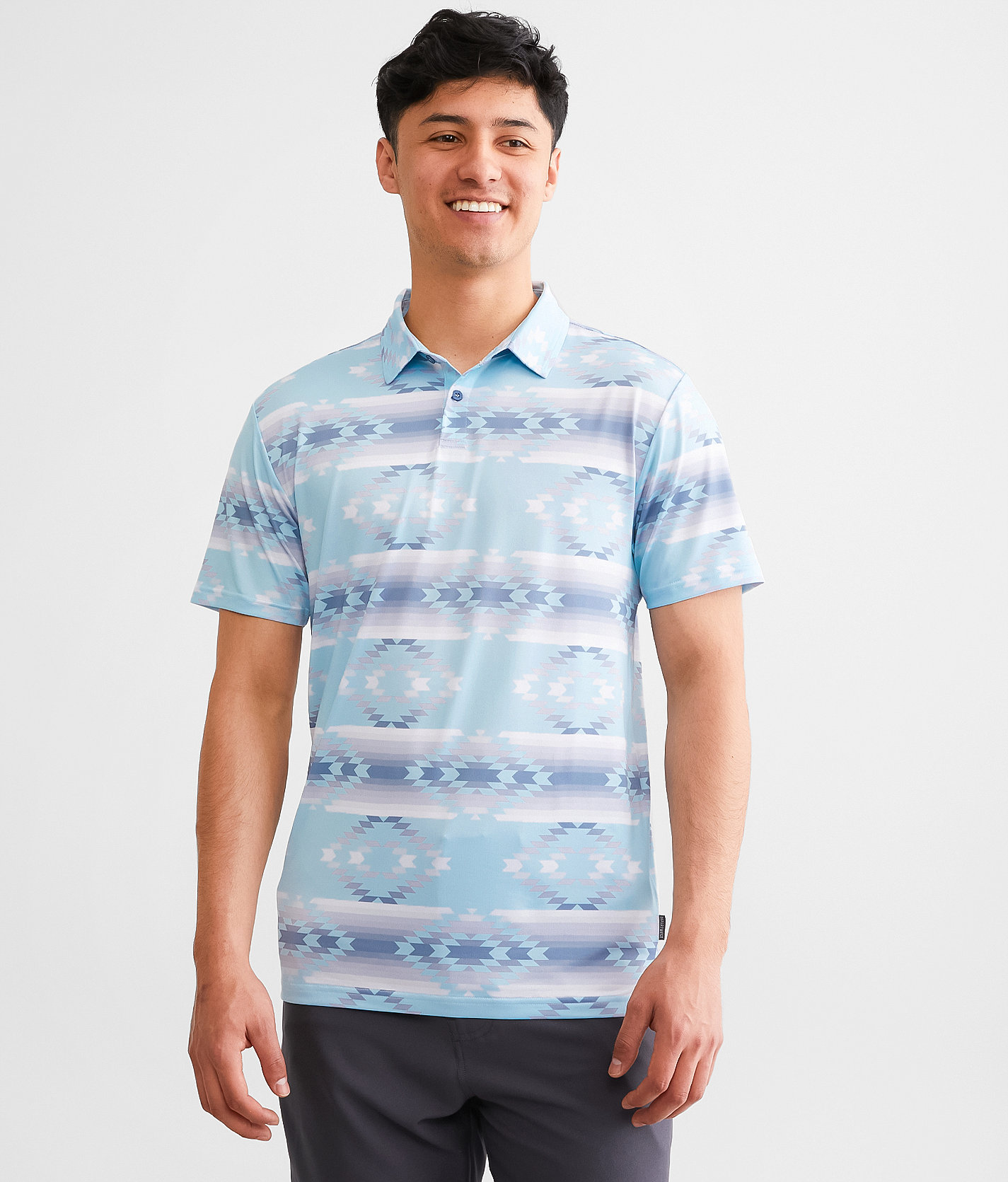 Departwest Muiris Performance Polo - Men's Polos in Aqua