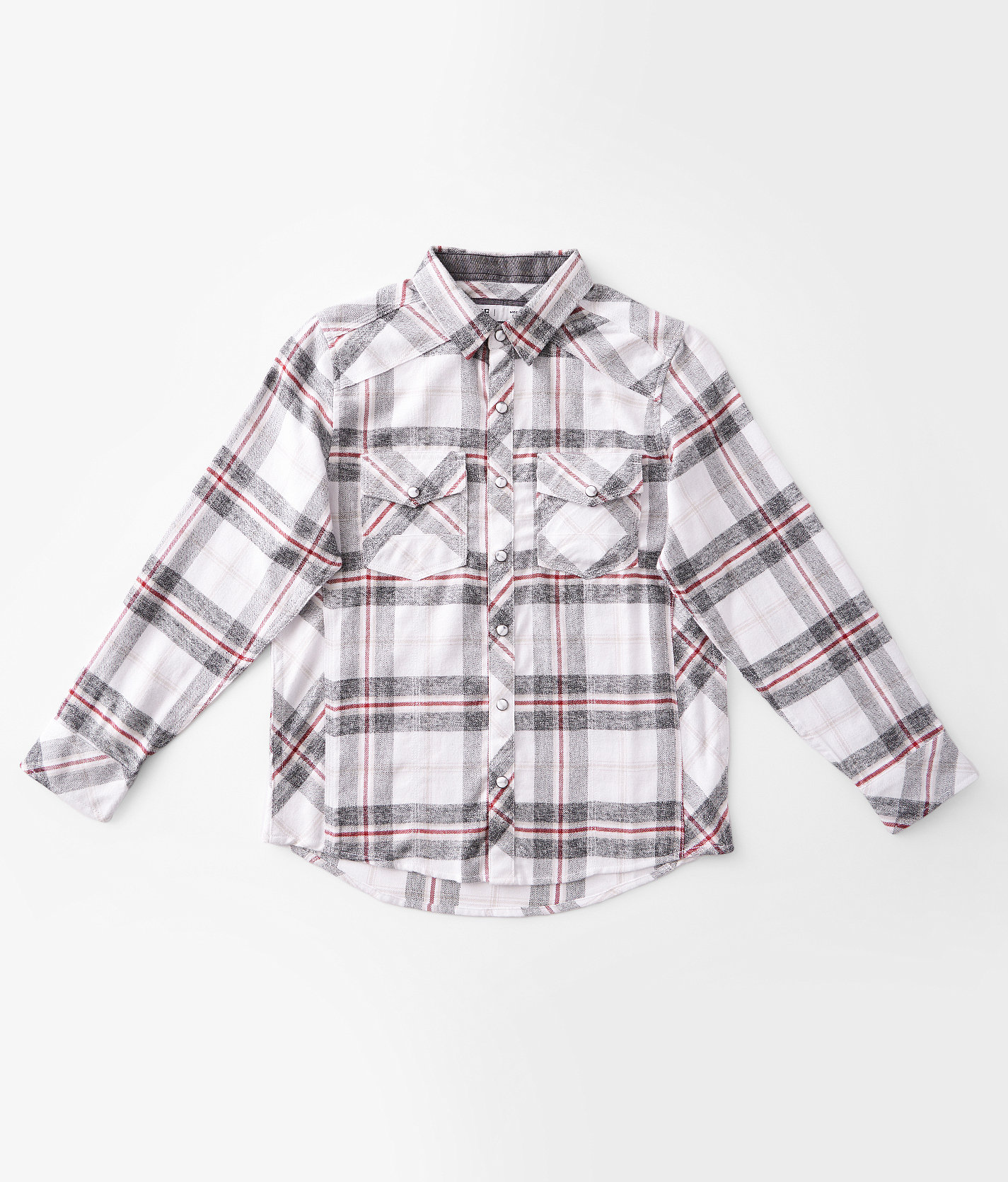 Boys - BKE Plaid Shirt - Boy's Shirts in White Black Red