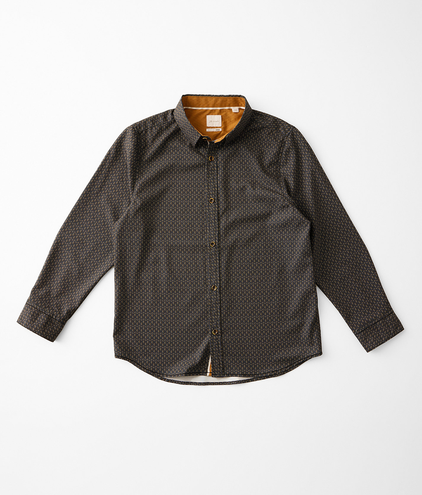 Boys - J.B. Holt Dots Performance Stretch Shirt - Boy's Shirts in Black Brown Tobacco