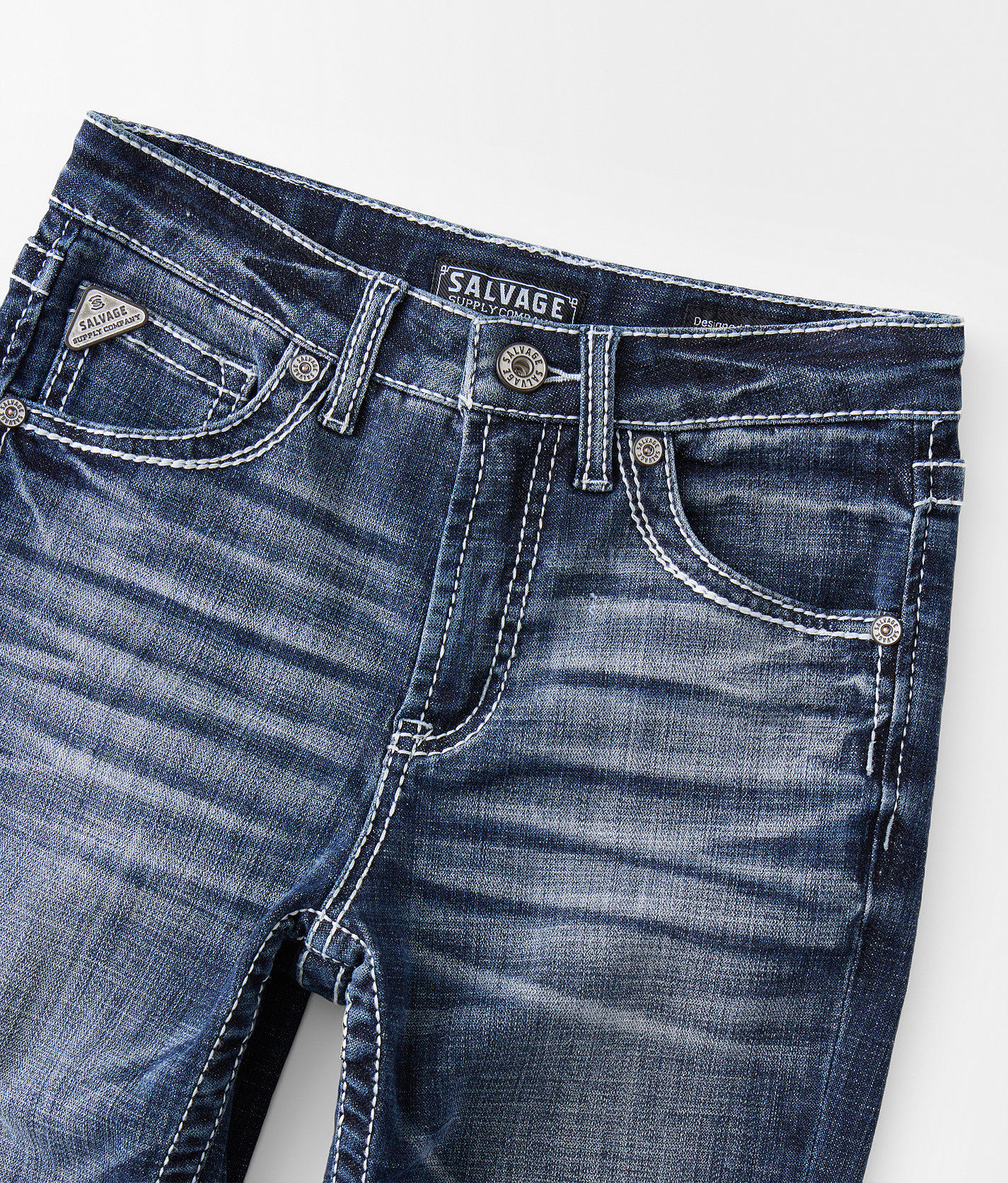 Boys - Salvage Chaos Boot Stretch Jean - Boy's Jeans in Dark Truth