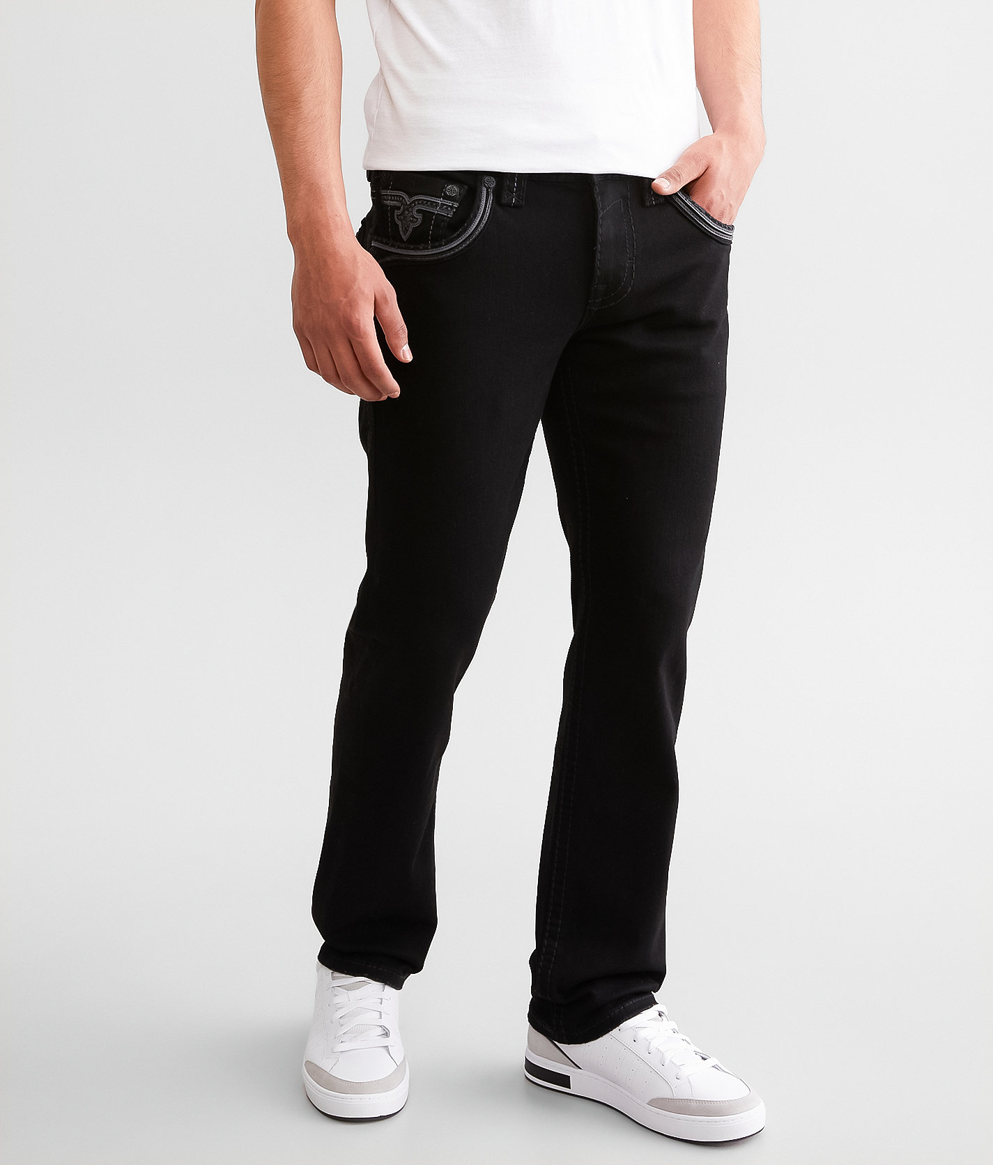 Rock Revival Lunar Rock Straight Stretch Jean - Men's Jeans in Lunar Rock J214