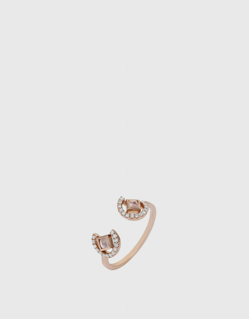 Elements Diamond Luna 18ct Rose Gold Ring