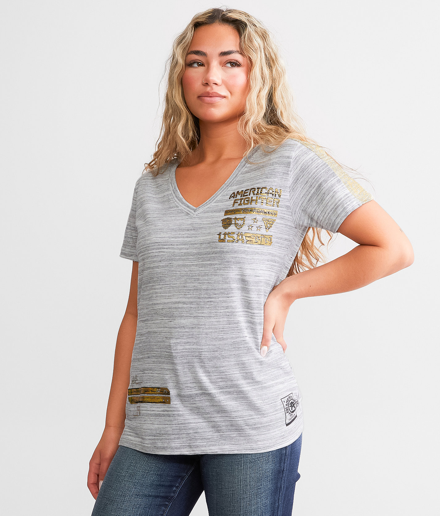 American Fighter Delmont T-Shirt - Women's T-Shirts in White Black