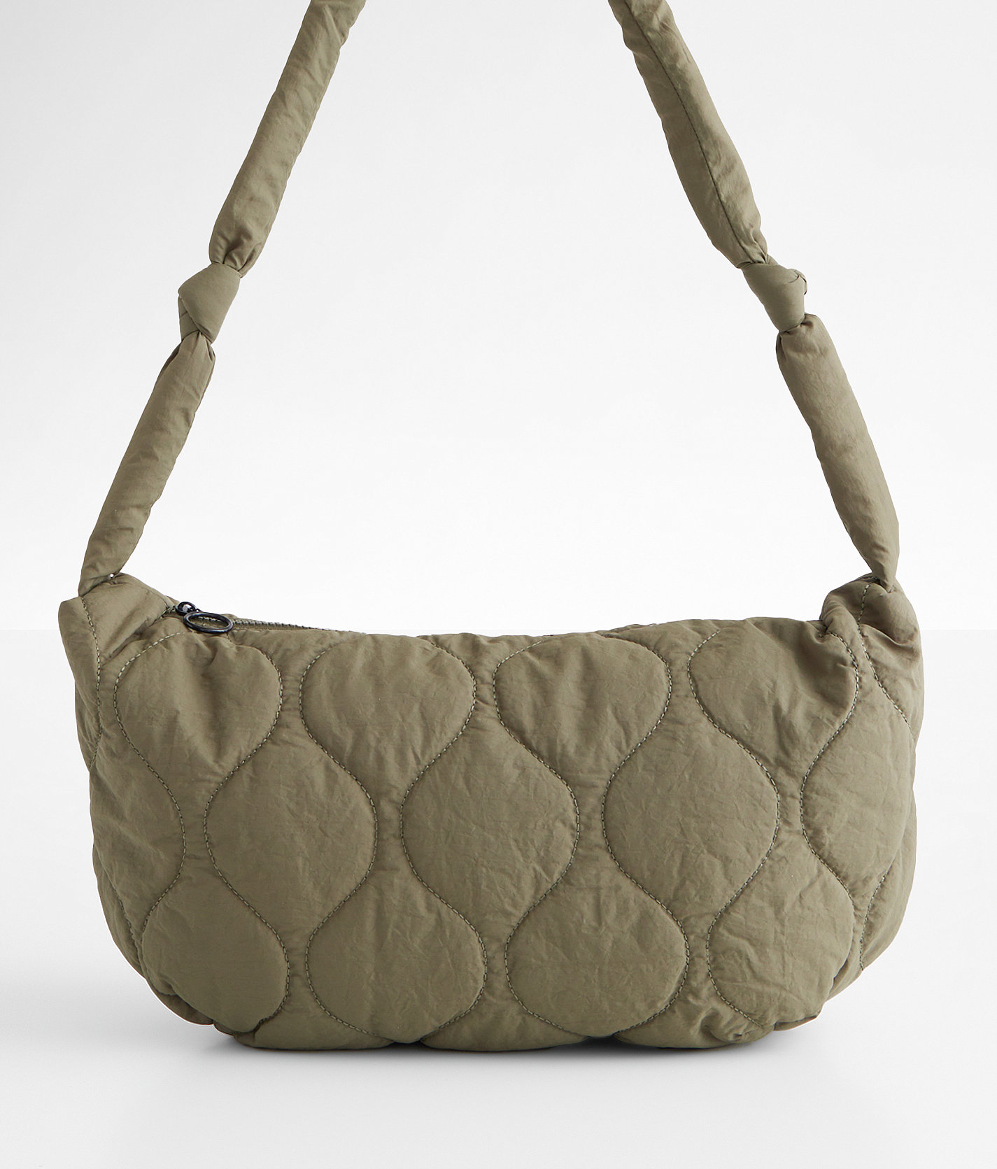 Street Level Nylon Puffer Sling Bag - Women's Bags & Wallets in Olive