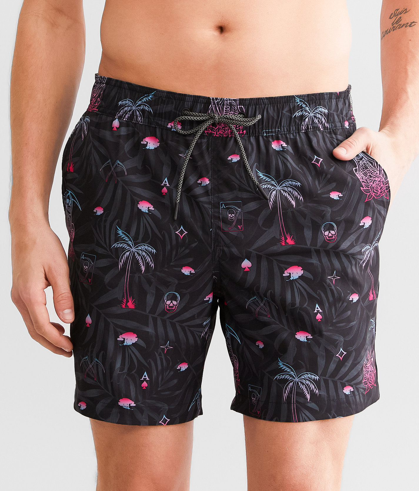 Howitzer Reaper Stretch Swim Trunks - Men's Swimwear in Multi Colored